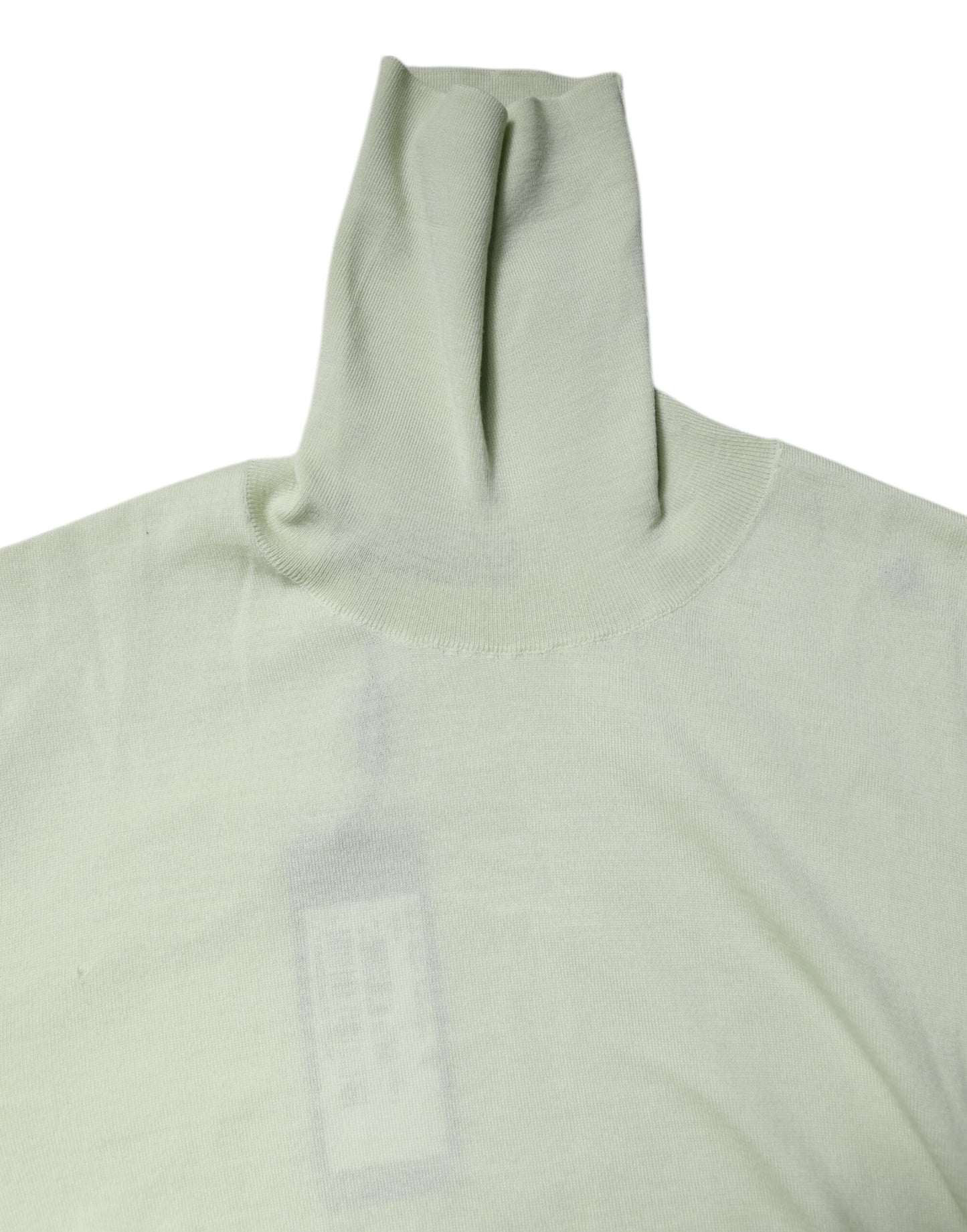 Dolce & Gabbana Light Green Wool Turtleneck Pullover Sweater Dolce & Gabbana