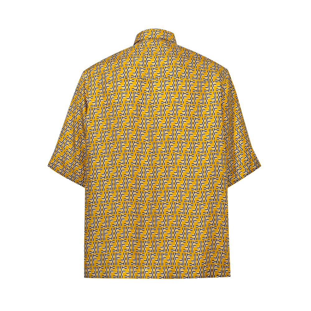 Fendi Yellow Silk Shortsleeve Fendi