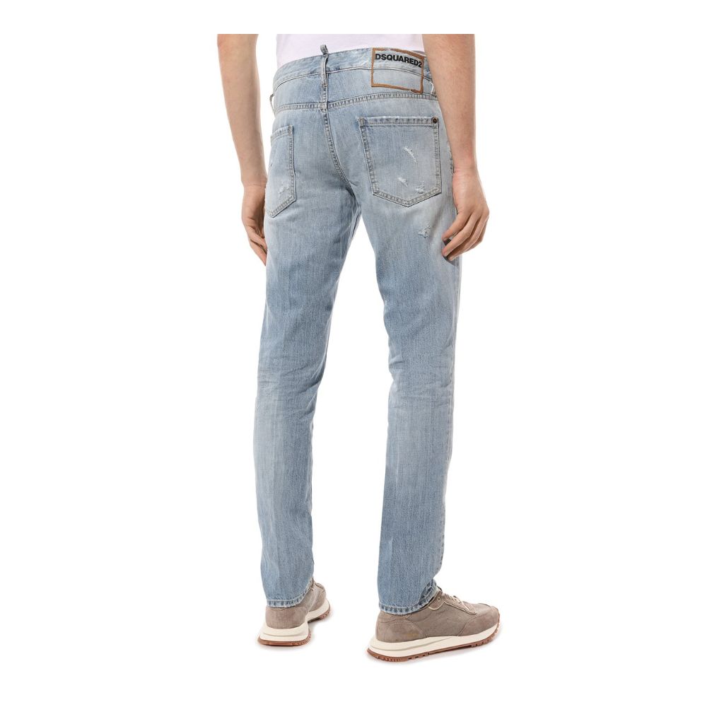 Dsquared² Light Blue Cotton Men Jeans Dsquared²
