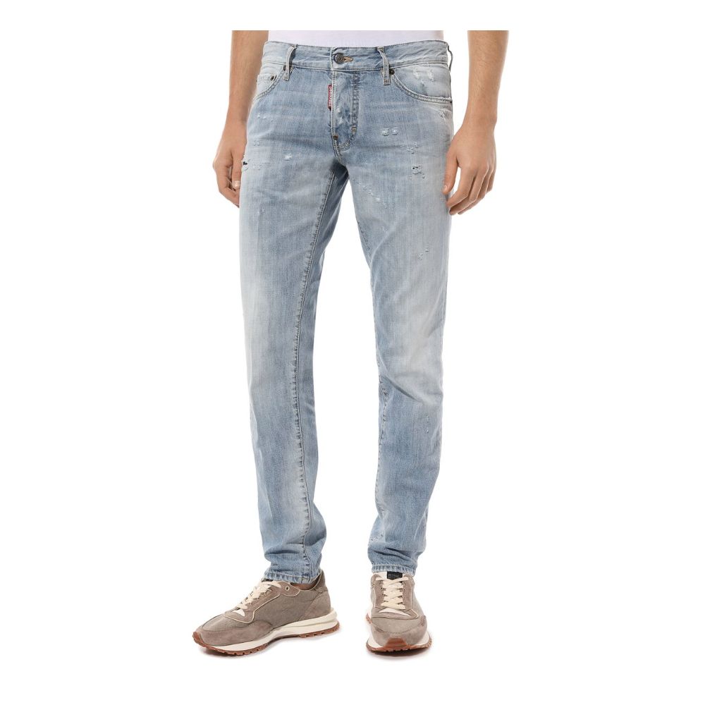Dsquared² Light Blue Cotton Men Jeans Dsquared²