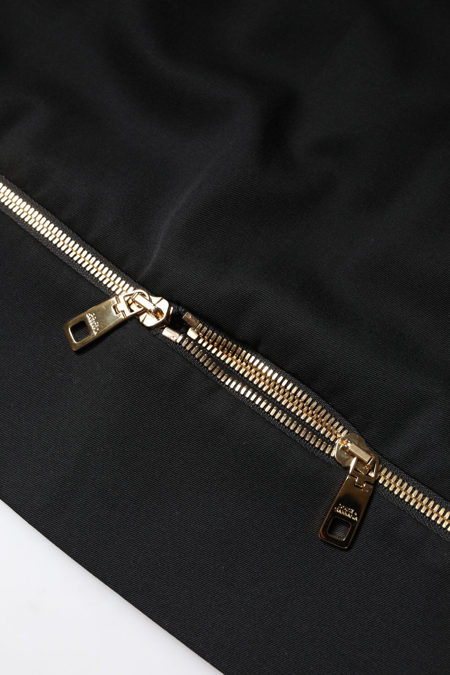 Dolce & Gabbana Black Virgin Wool High Waisted Mini Skirt Dolce & Gabbana