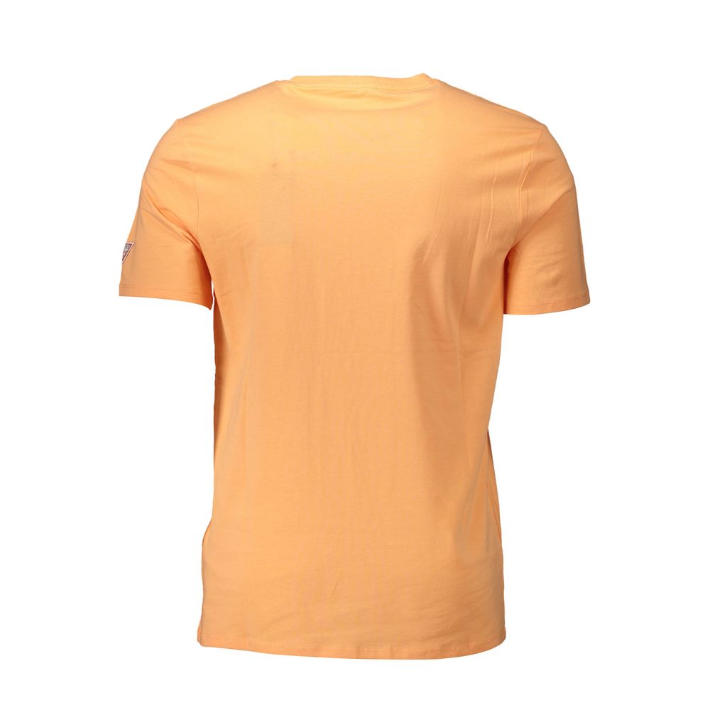 Guess Jeans Orange Cotton Men T-Shirt Guess Jeans