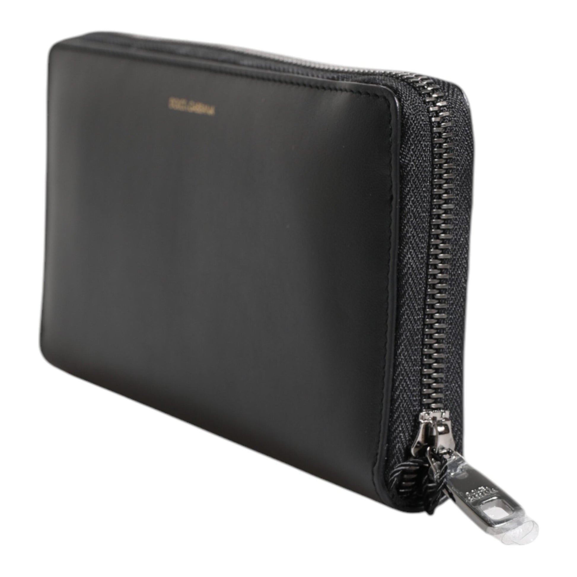 Dolce & Gabbana Black Blue Exotic Leather Embossed Continental Wallet Dolce & Gabbana