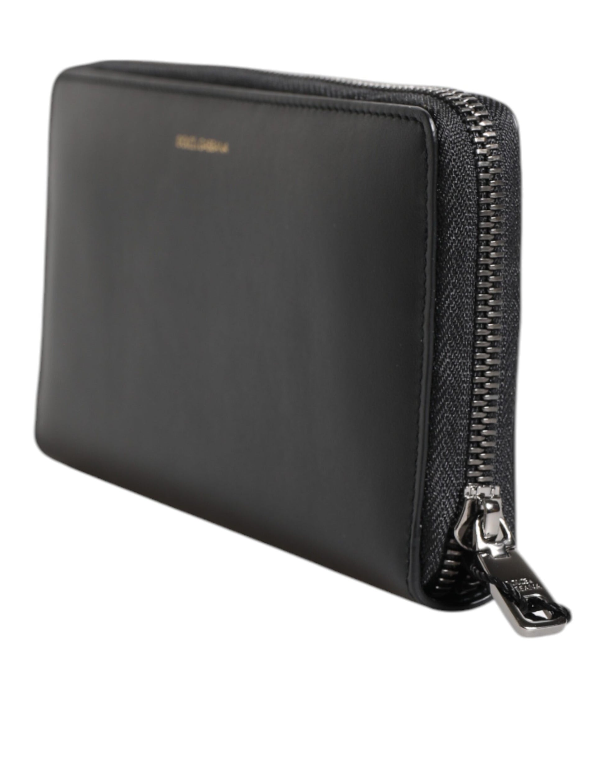 Dolce & Gabbana Black Blue Exotic Leather Embossed Continental Wallet Dolce & Gabbana