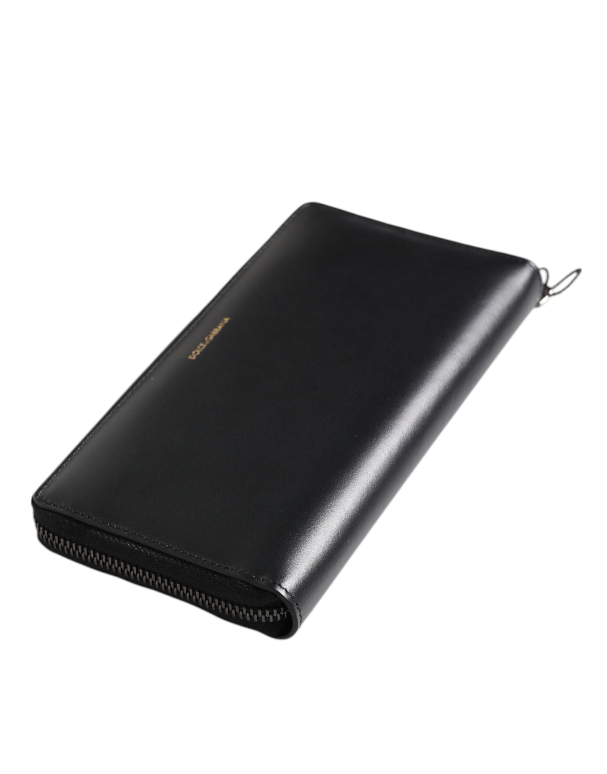 Dolce & Gabbana Black Blue Exotic Leather Embossed Continental Wallet Dolce & Gabbana