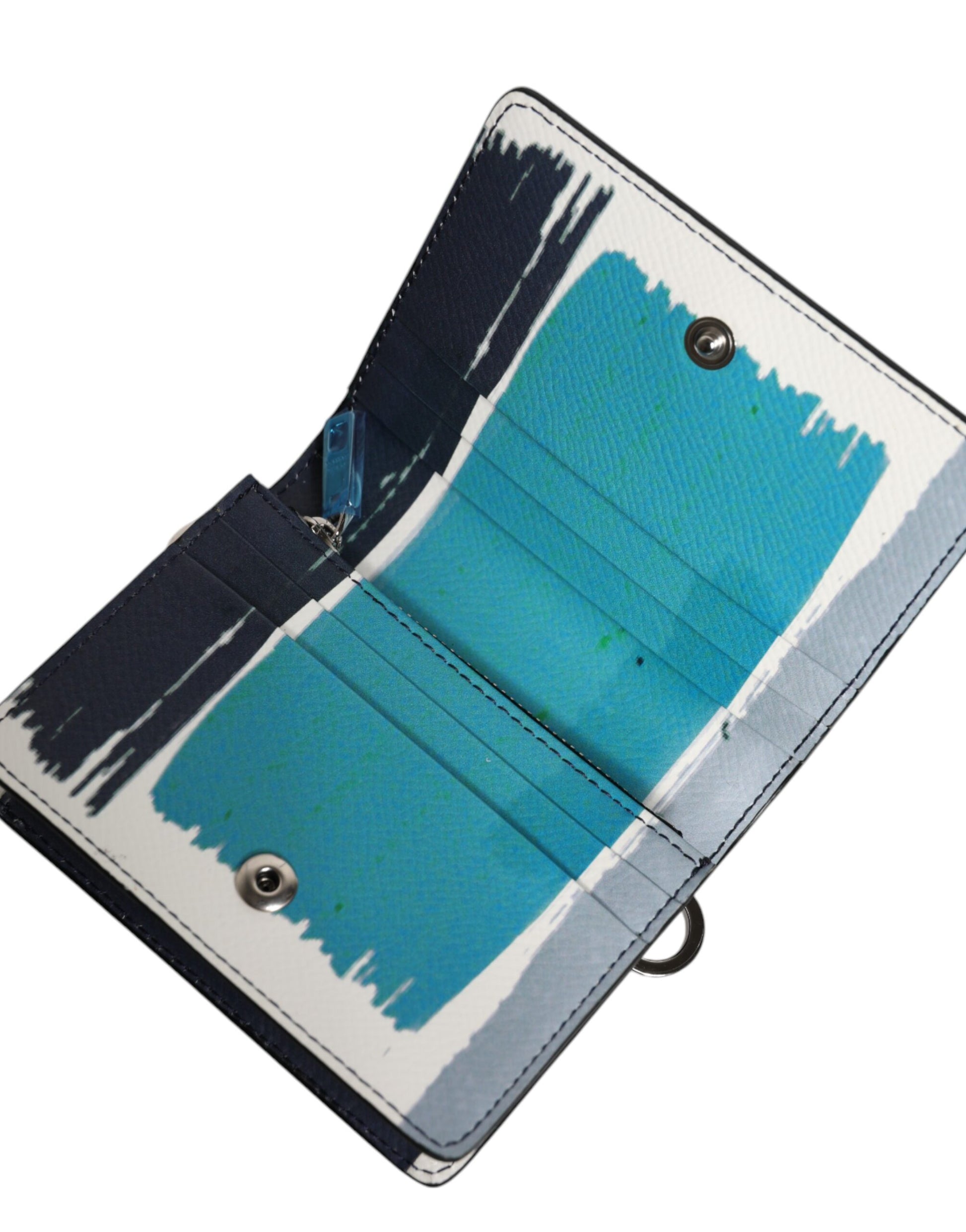 Dolce & Gabbana Multicolor Leather DG Logo Bifold Card Holder Wallet Dolce & Gabbana