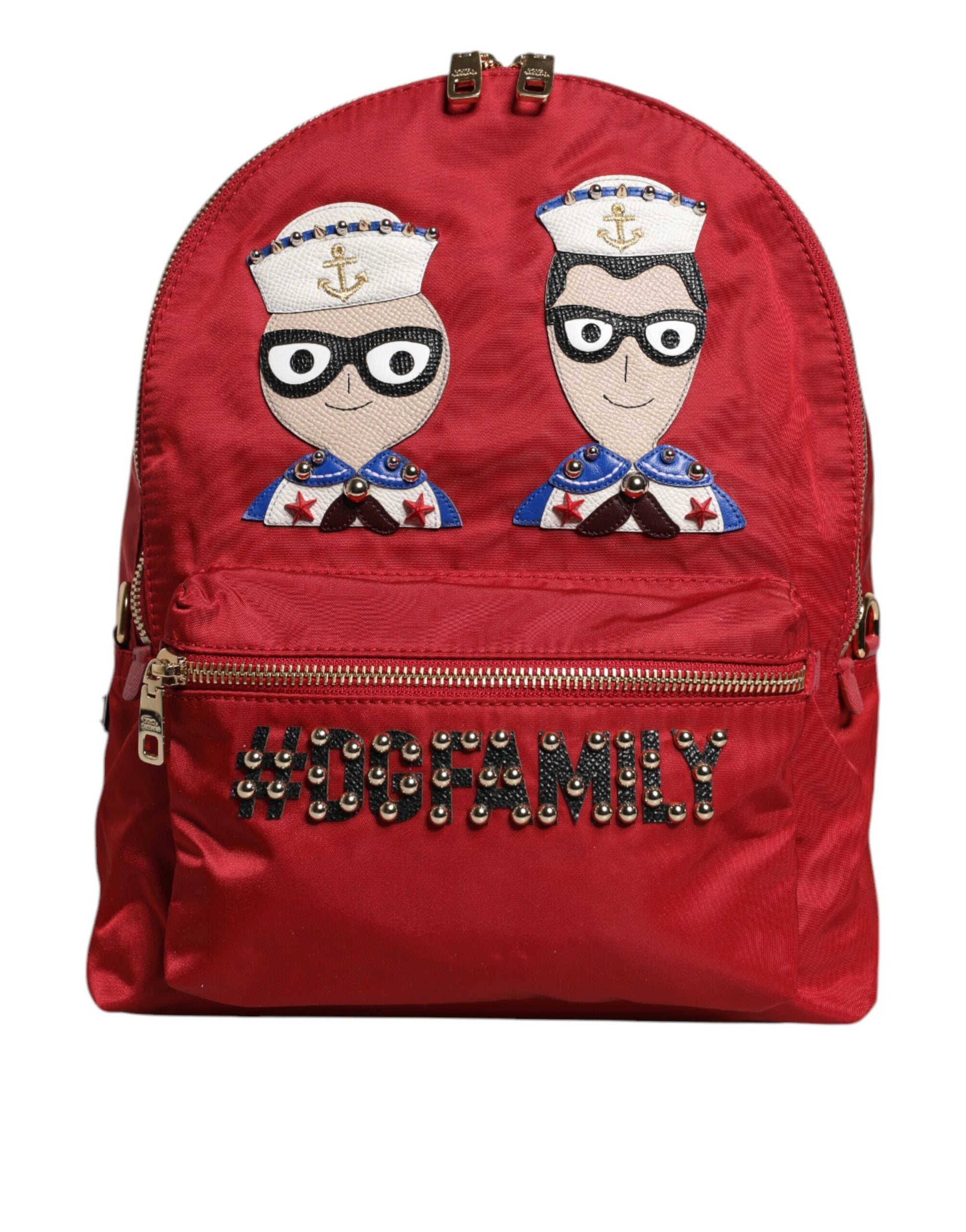 Dolce & Gabbana Red #DGFAMILY VULCANO Embellishment Backpack Bag Dolce & Gabbana