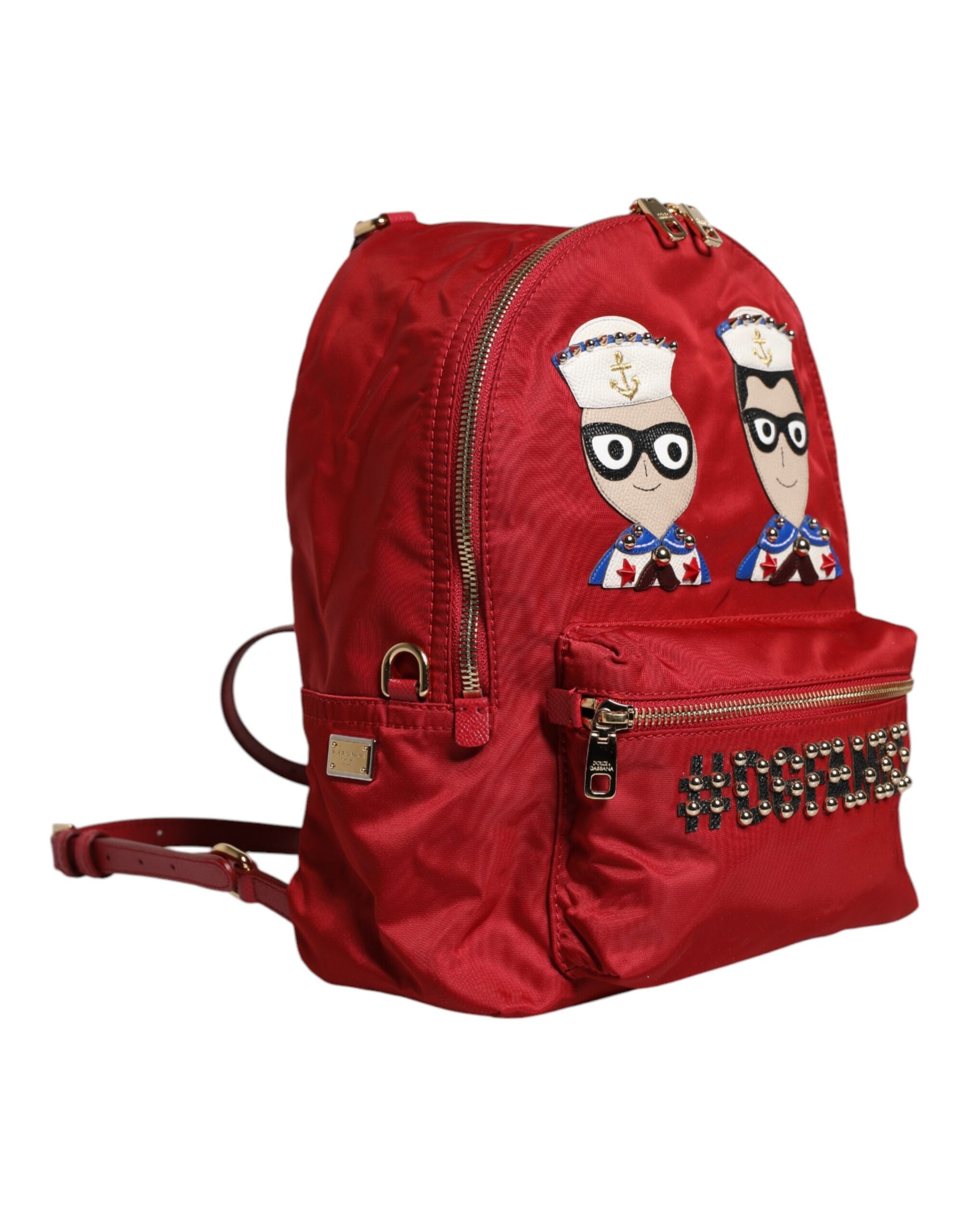 Dolce & Gabbana Red #DGFAMILY VULCANO Embellishment Backpack Bag Dolce & Gabbana