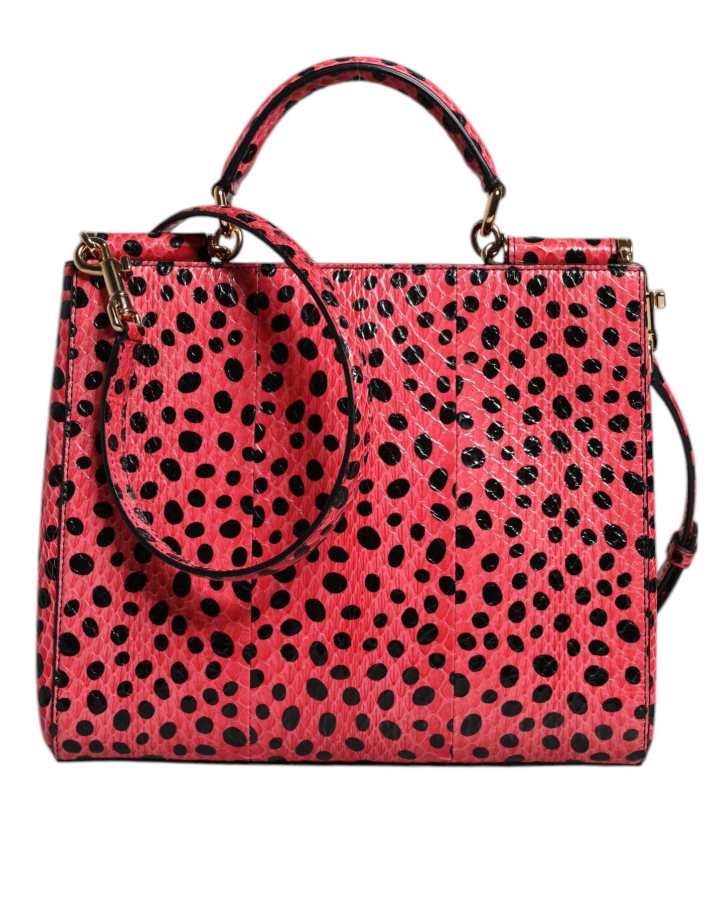 Dolce & Gabbana Pink Exotic Leather Top Handle Tote Crossbody Bag Dolce & Gabbana