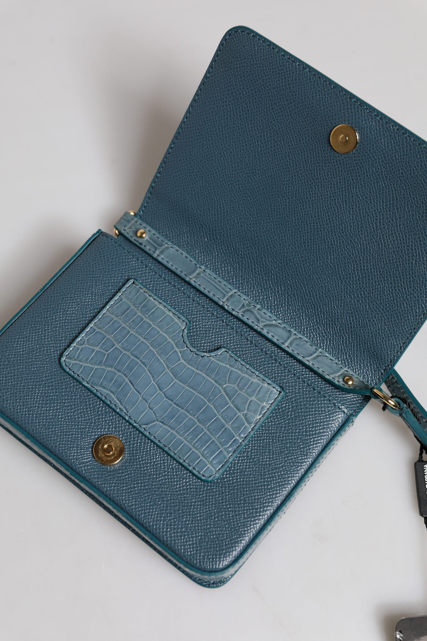 Dolce & Gabbana Green Exotic Leather DG Plaque Crossbody Mini Bag Dolce & Gabbana