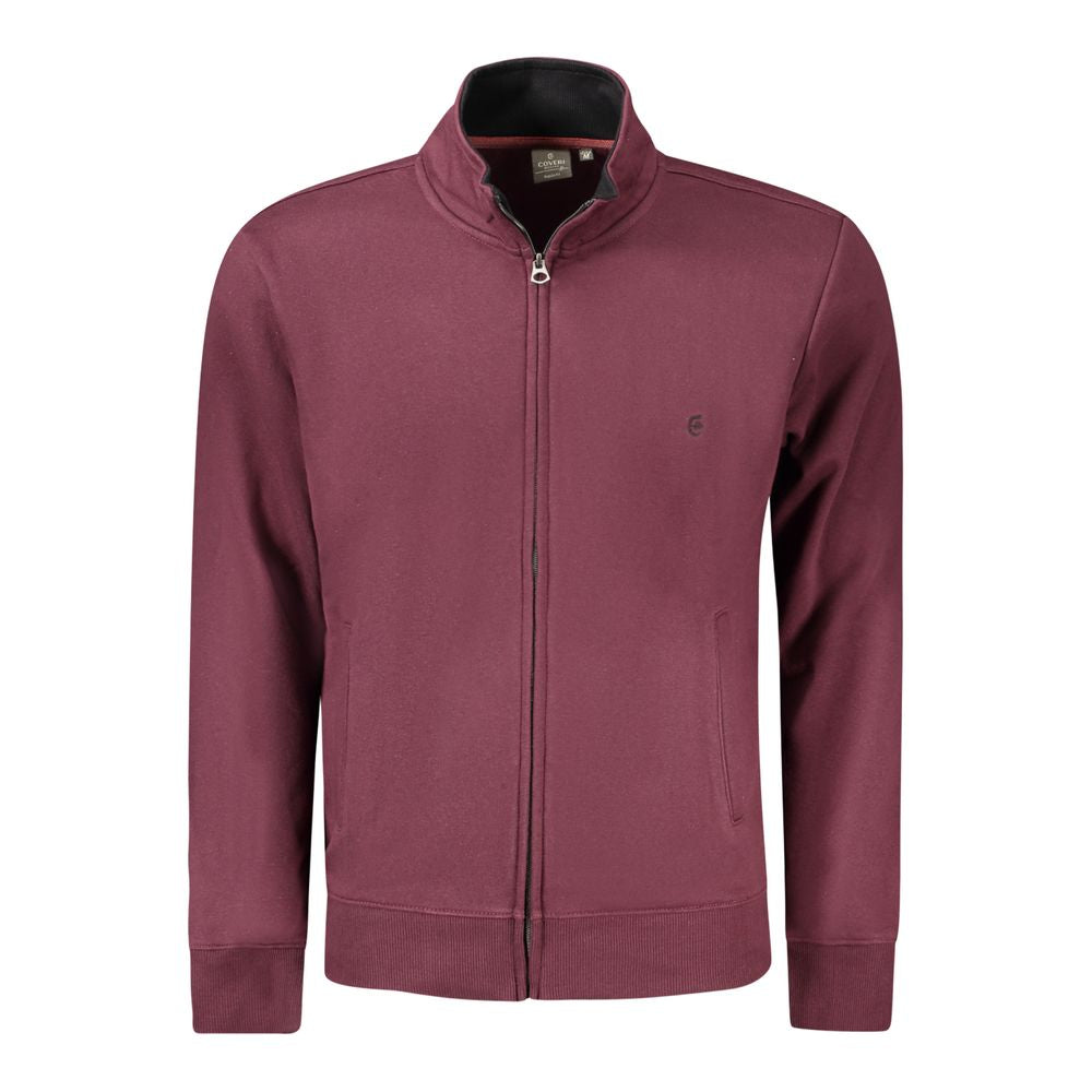 Coveri Moving Red Cotton Men Sweater Coveri Moving