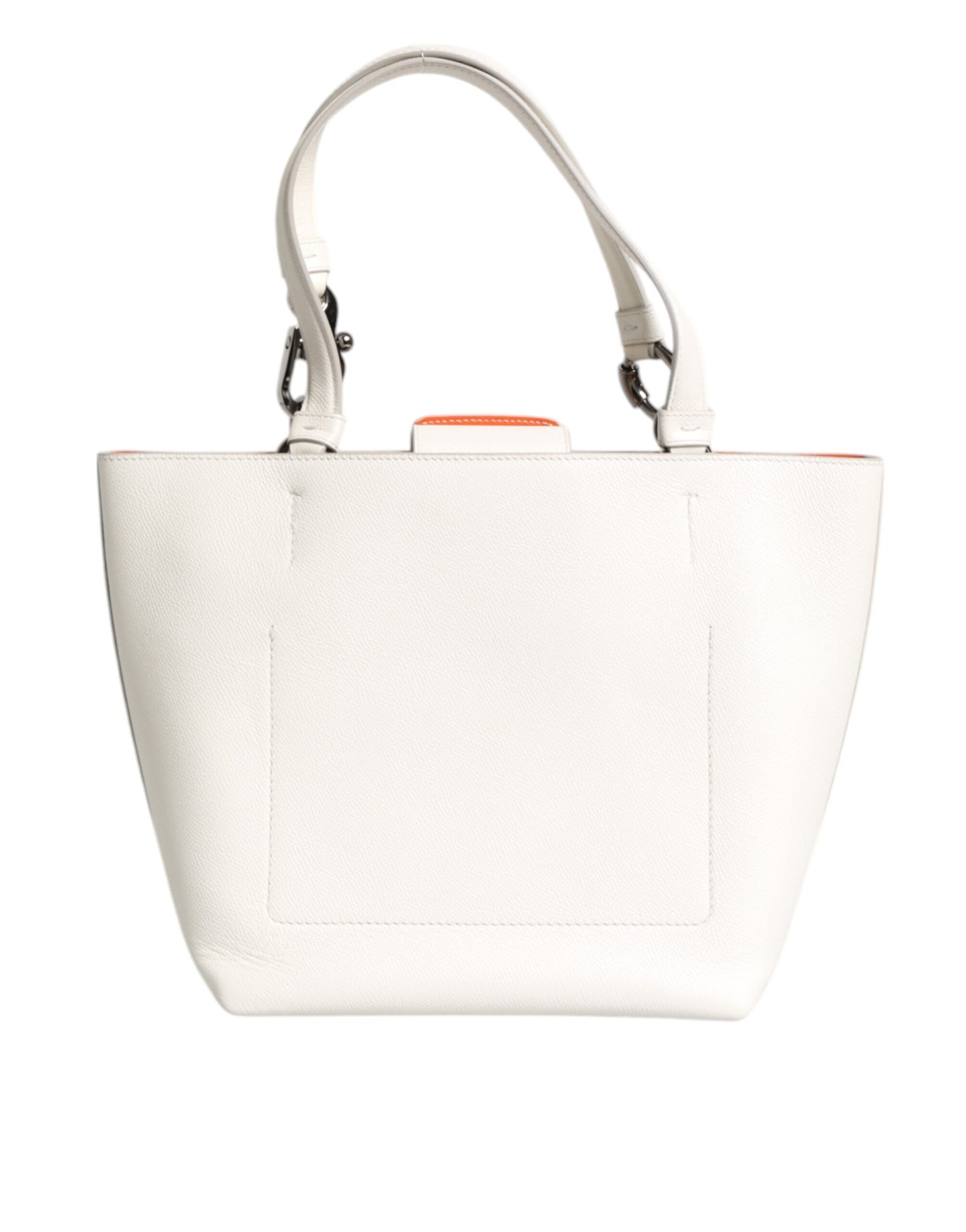 Dolce & Gabbana White Leather #DG BEATRICE Top Handle Tote Bag Dolce & Gabbana