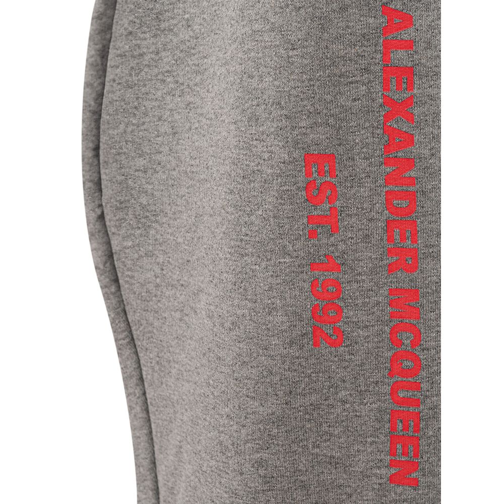 Alexander McQueen Chic Gray Cotton Blend Trousers Alexander McQueen