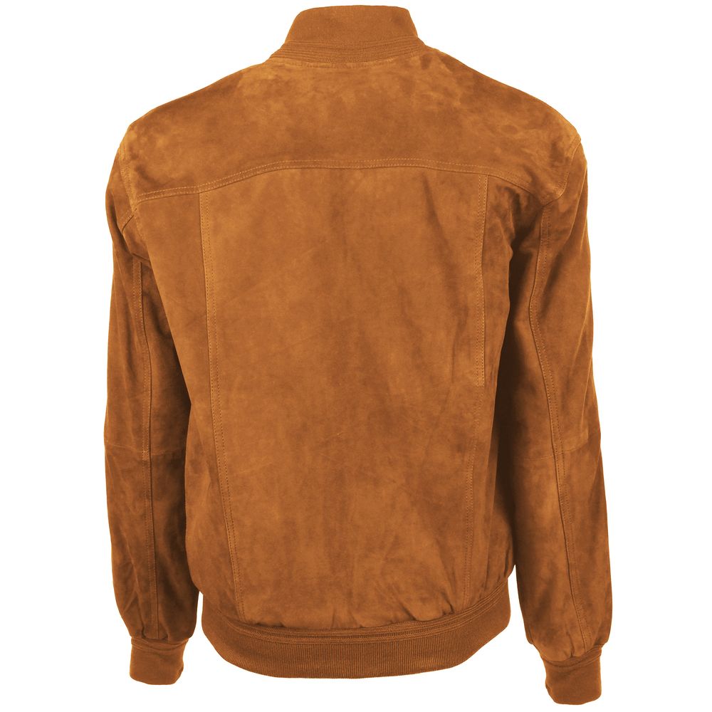 Emilio Romanelli Brown Calfskin Jacket Emilio Romanelli