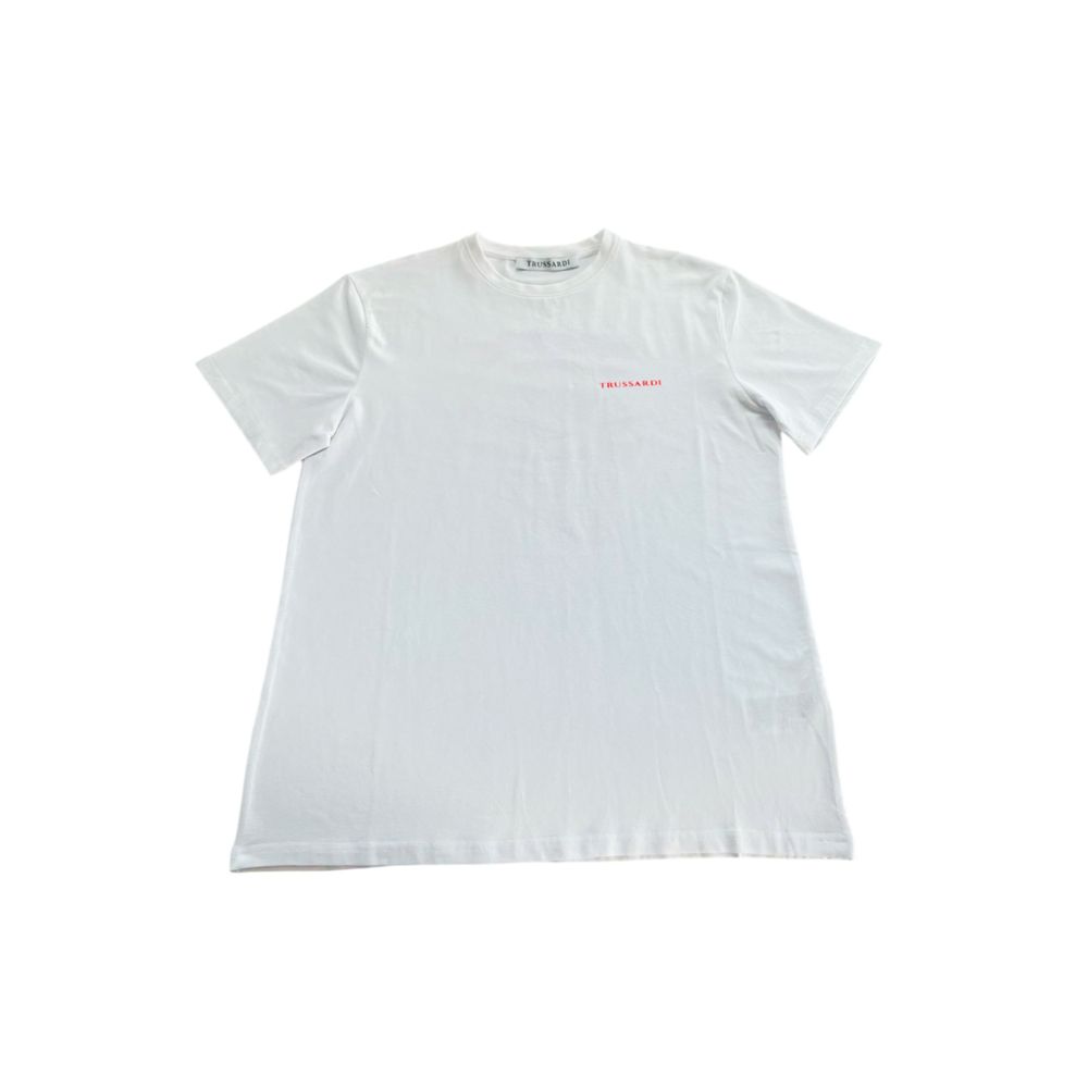 Trussardi Beachwear White Cotton Men's T-Shirt Trussardi Beachwear