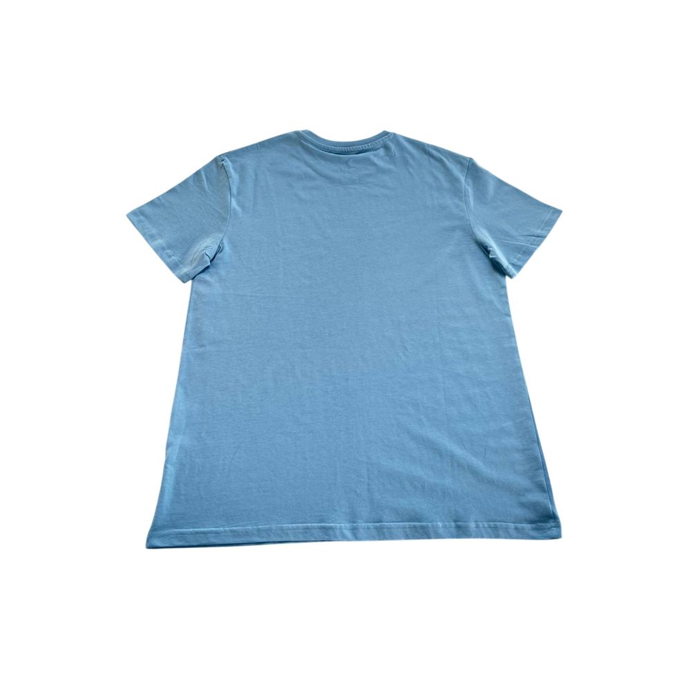 Trussardi Beachwear Light Blue Cotton Men T-Shirt Trussardi Beachwear