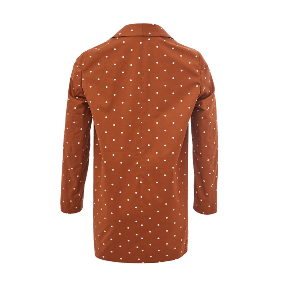Lardini Chic Cotton Brown Jacket for the Modern Woman Lardini