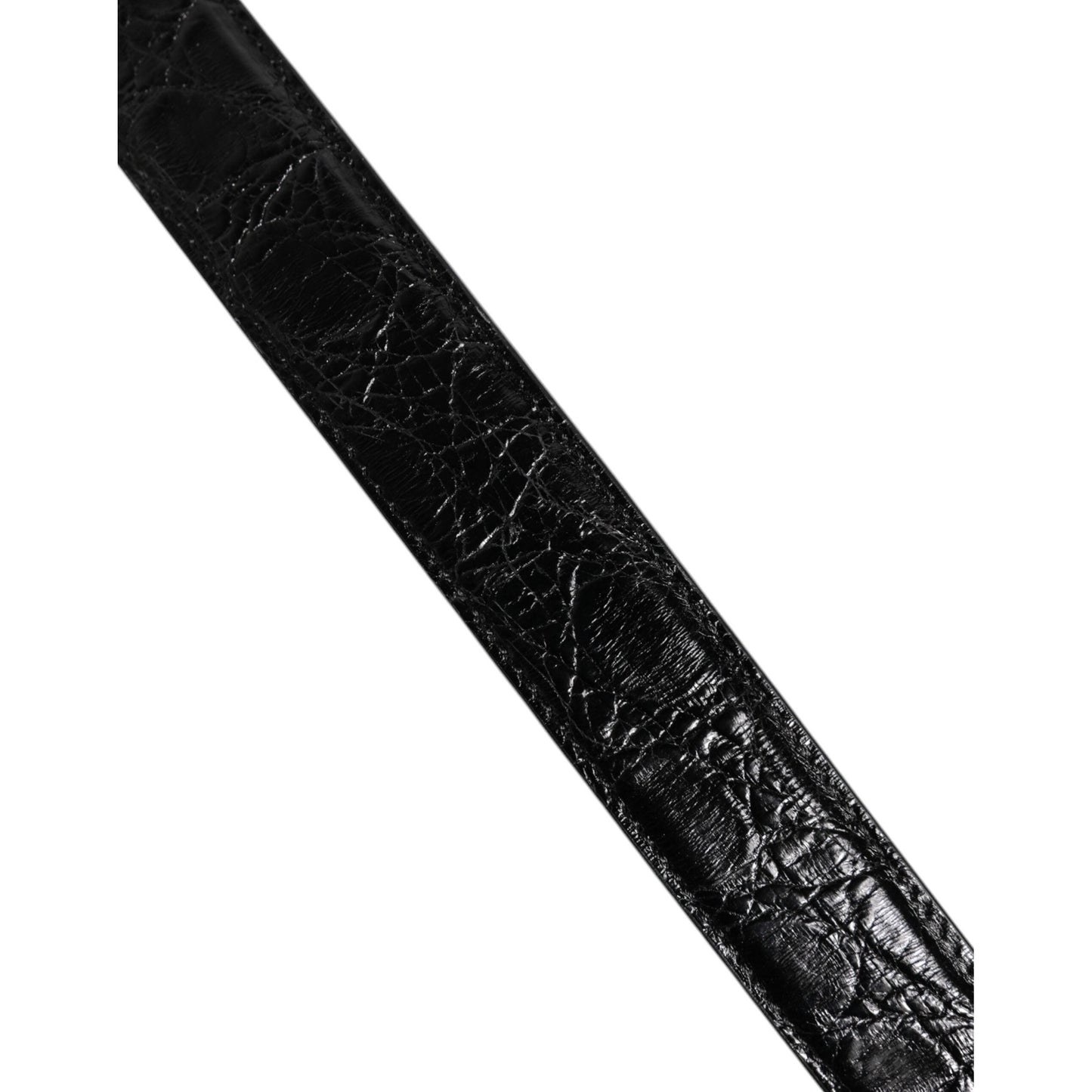 Dolce & Gabbana Black Alligator Leather Bag Shoulder Strap