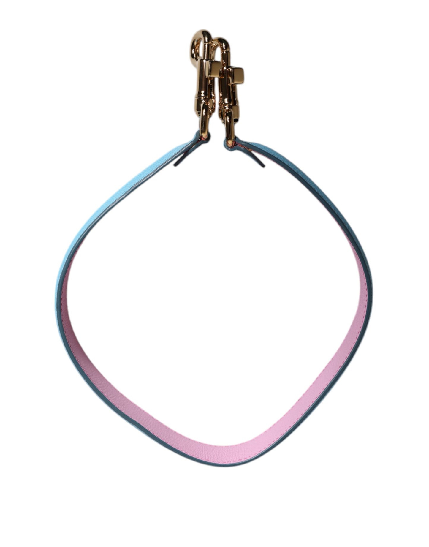 Dolce & Gabbana Pink Blue Leather Handle Bag Shoulder Strap Dolce & Gabbana