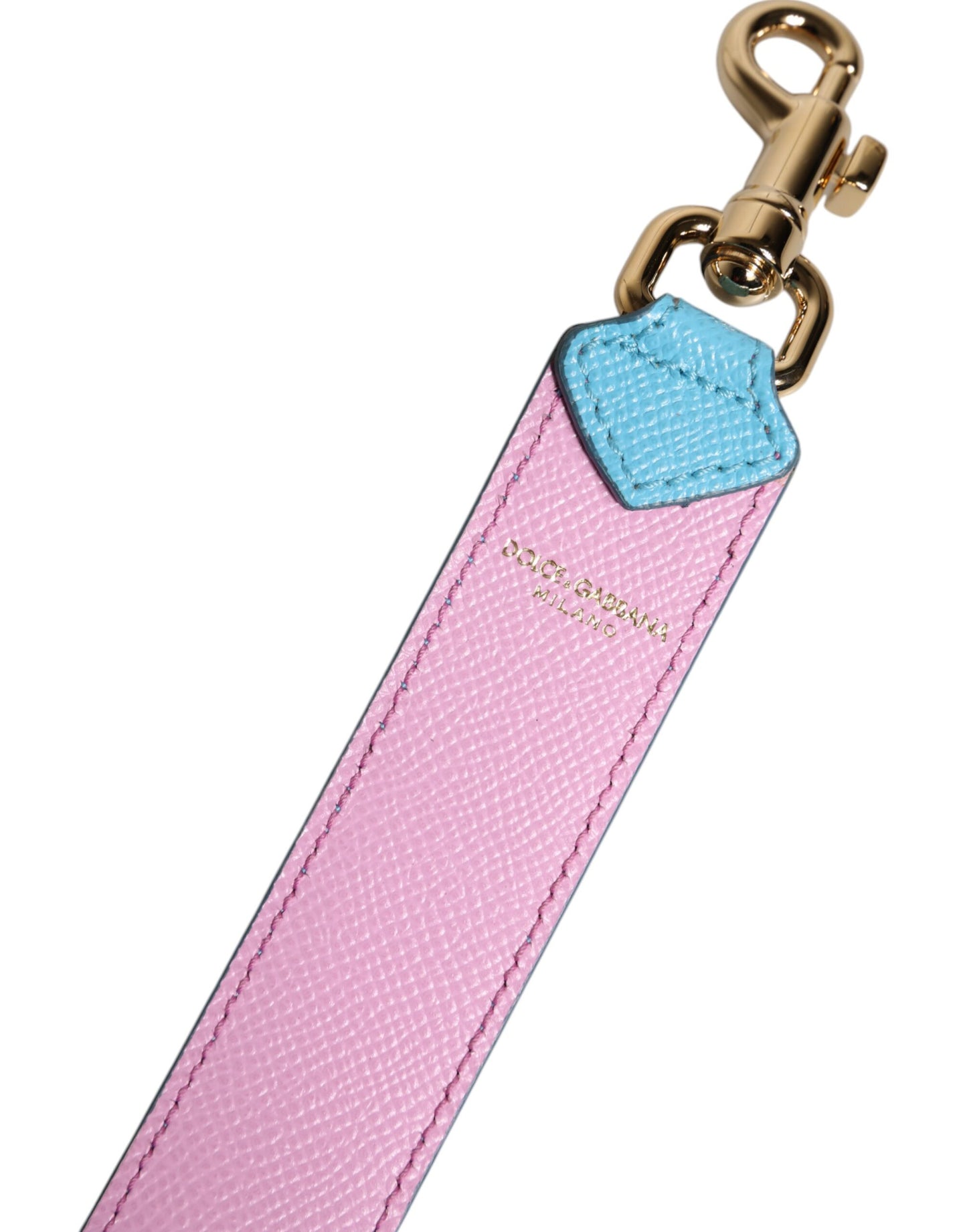 Dolce & Gabbana Pink Blue Leather Handle Bag Shoulder Strap Dolce & Gabbana