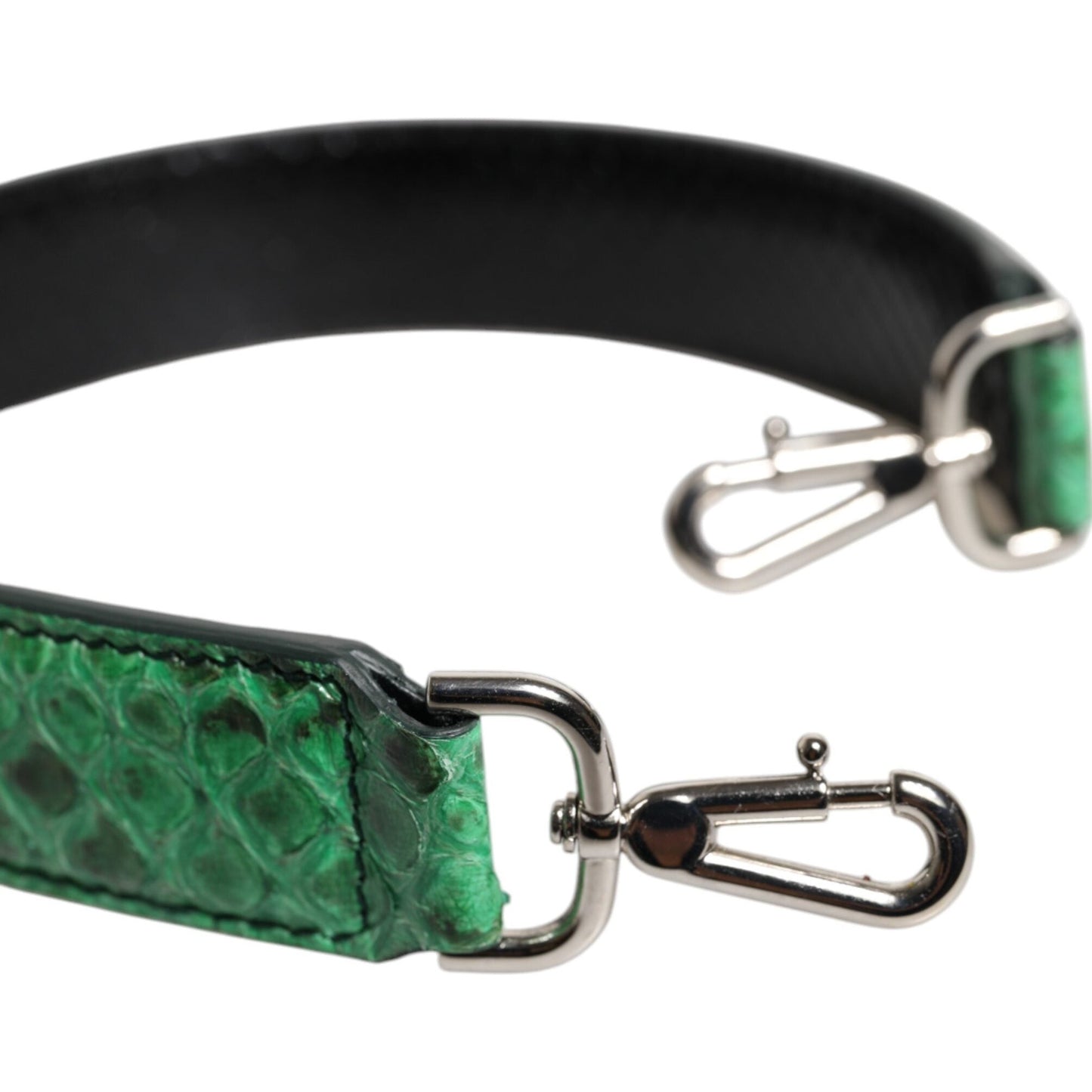 Dolce & Gabbana Black Green Exotic Leather Bag Shoulder Strap