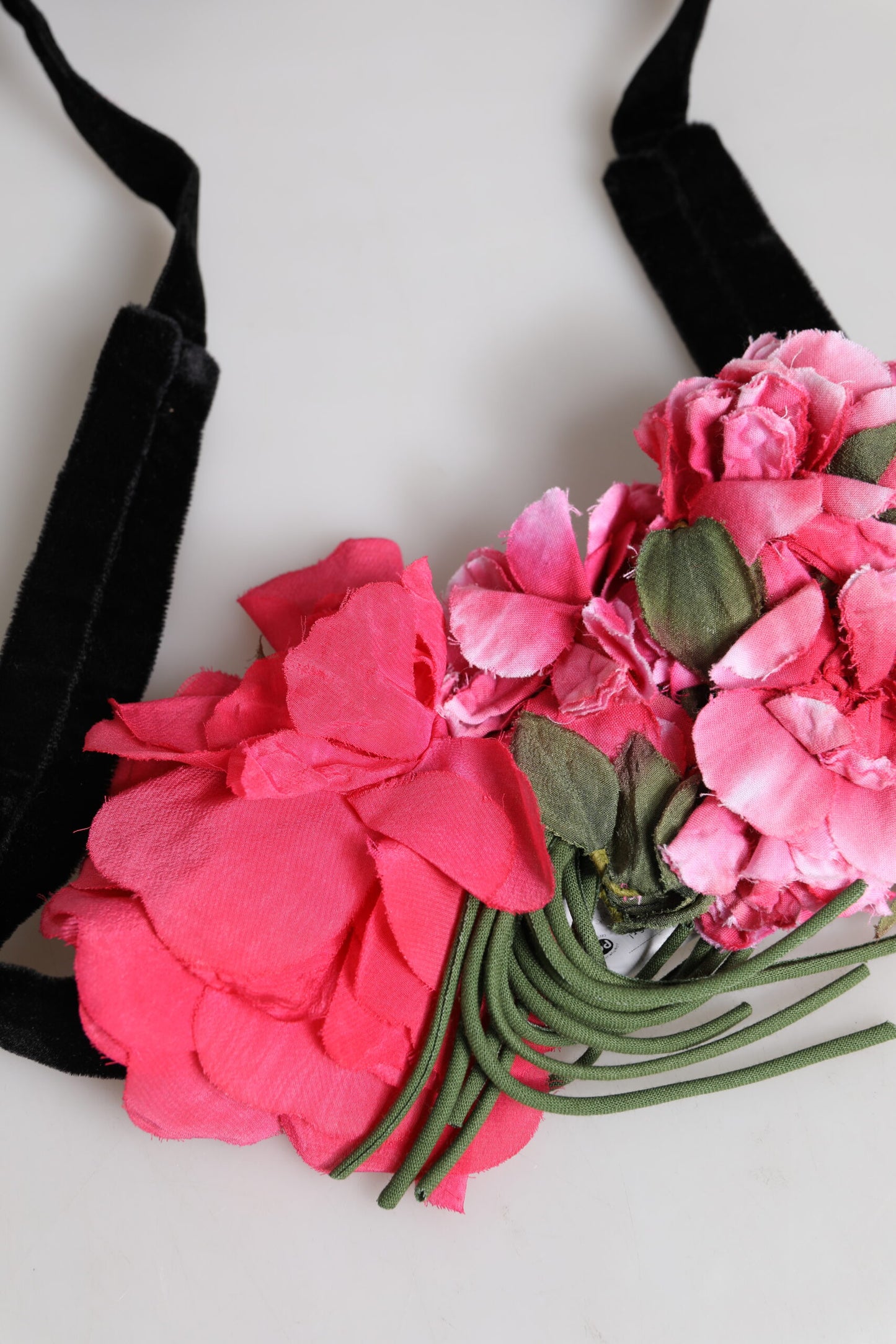Dolce & Gabbana Multicolor Floral Applique Detail Tie Belt Dolce & Gabbana