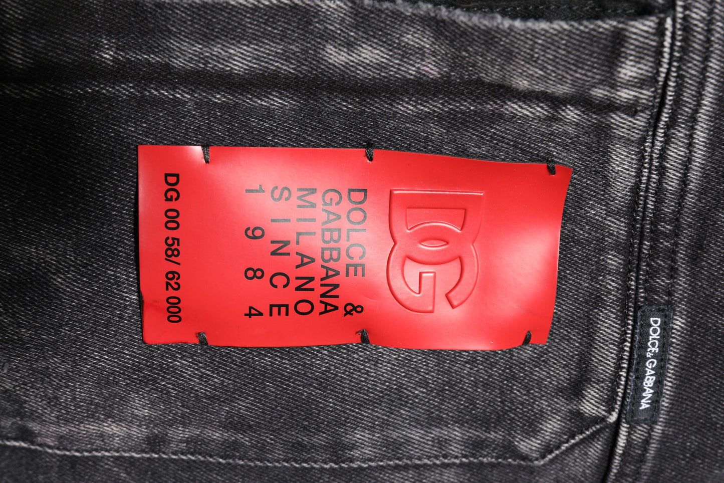 Dolce & Gabbana Black Logo Cotton Stretch Denim Jacket Dolce & Gabbana