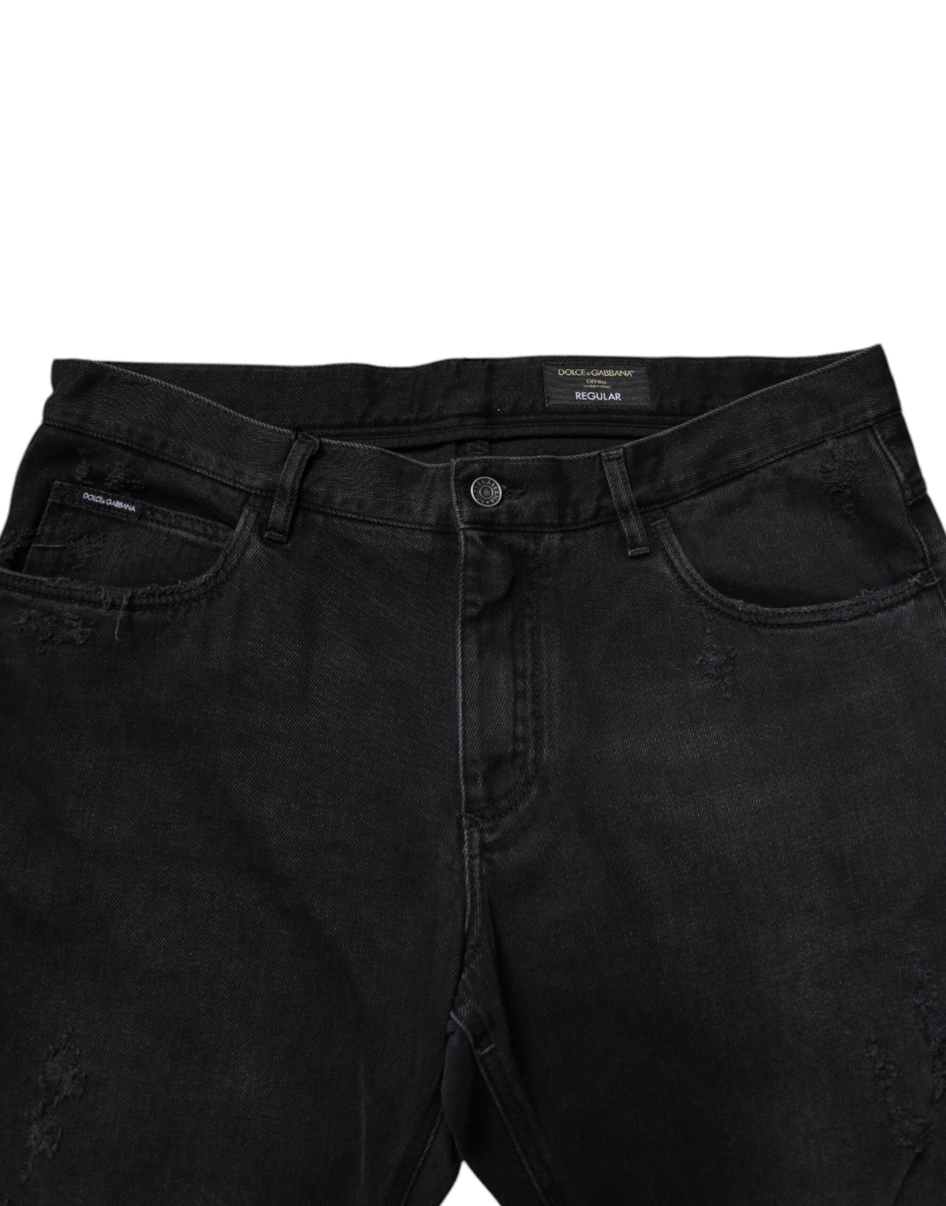 Dolce & Gabbana Black Cotton Skinny Men Denim Jeans Dolce & Gabbana