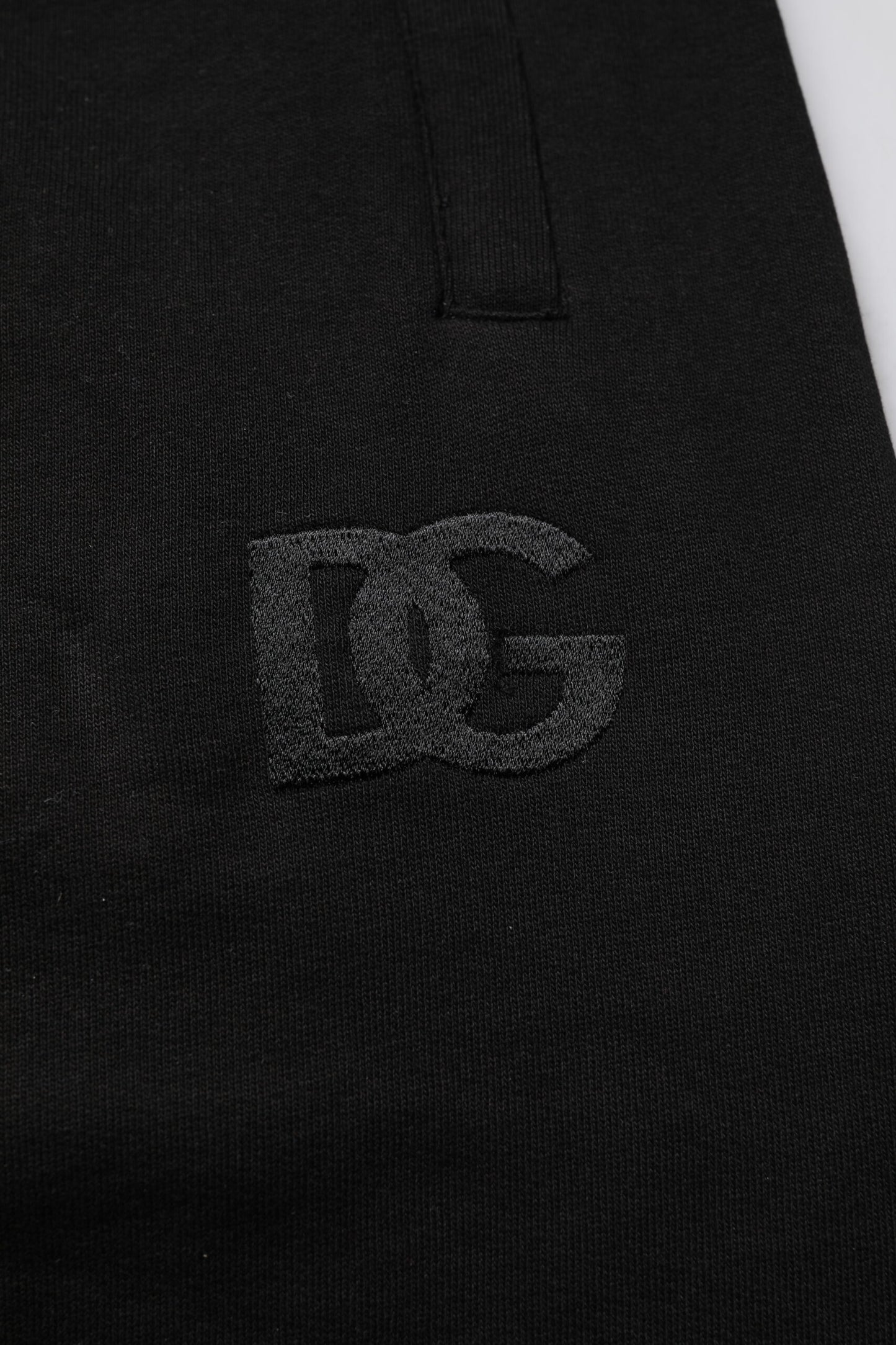 Dolce & Gabbana Black Cotton Mid Waist Jogger Sweatpants Pants Dolce & Gabbana