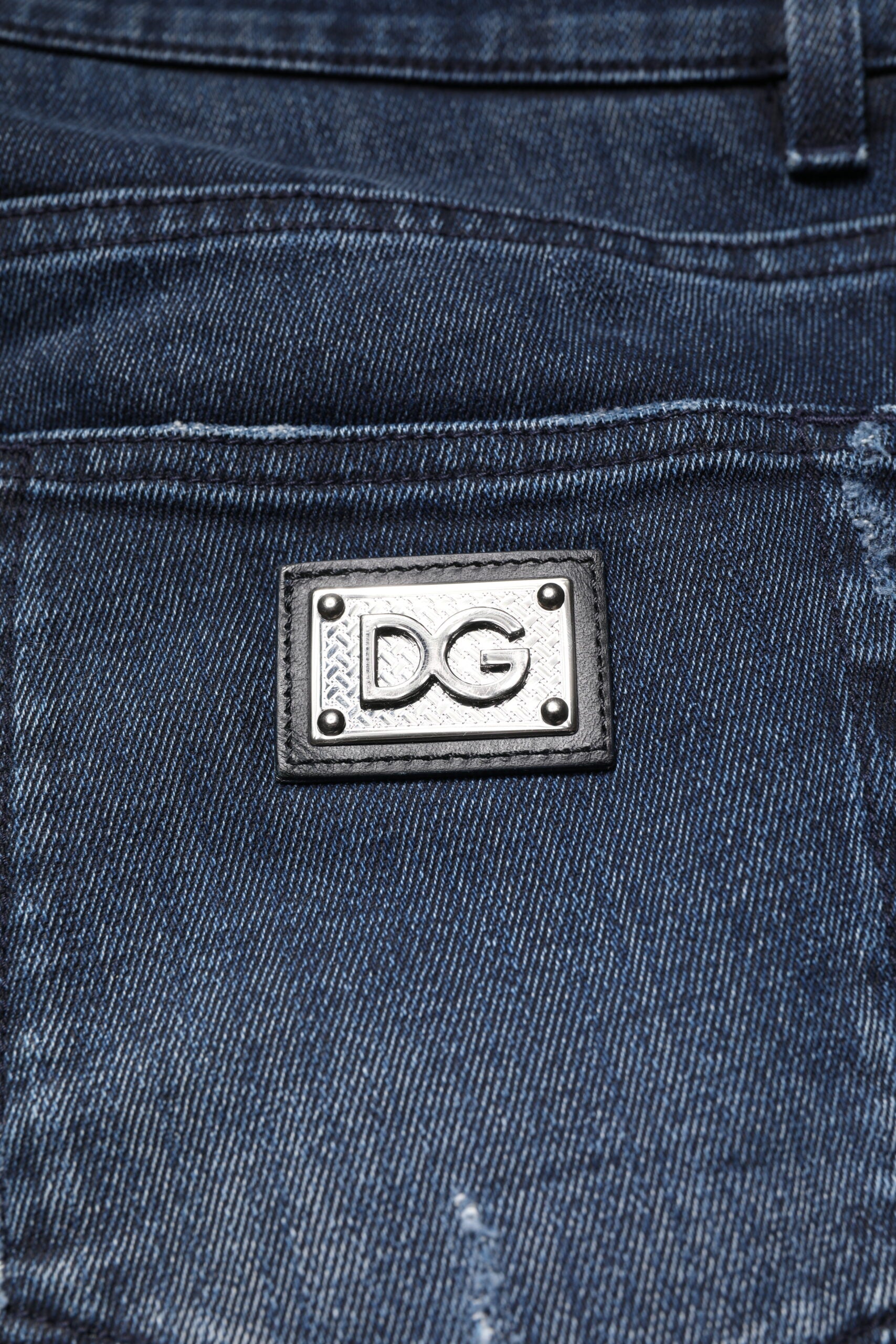 Dolce & Gabbana Blue Cotton Stretch Skinny Men Denim Jeans Dolce & Gabbana