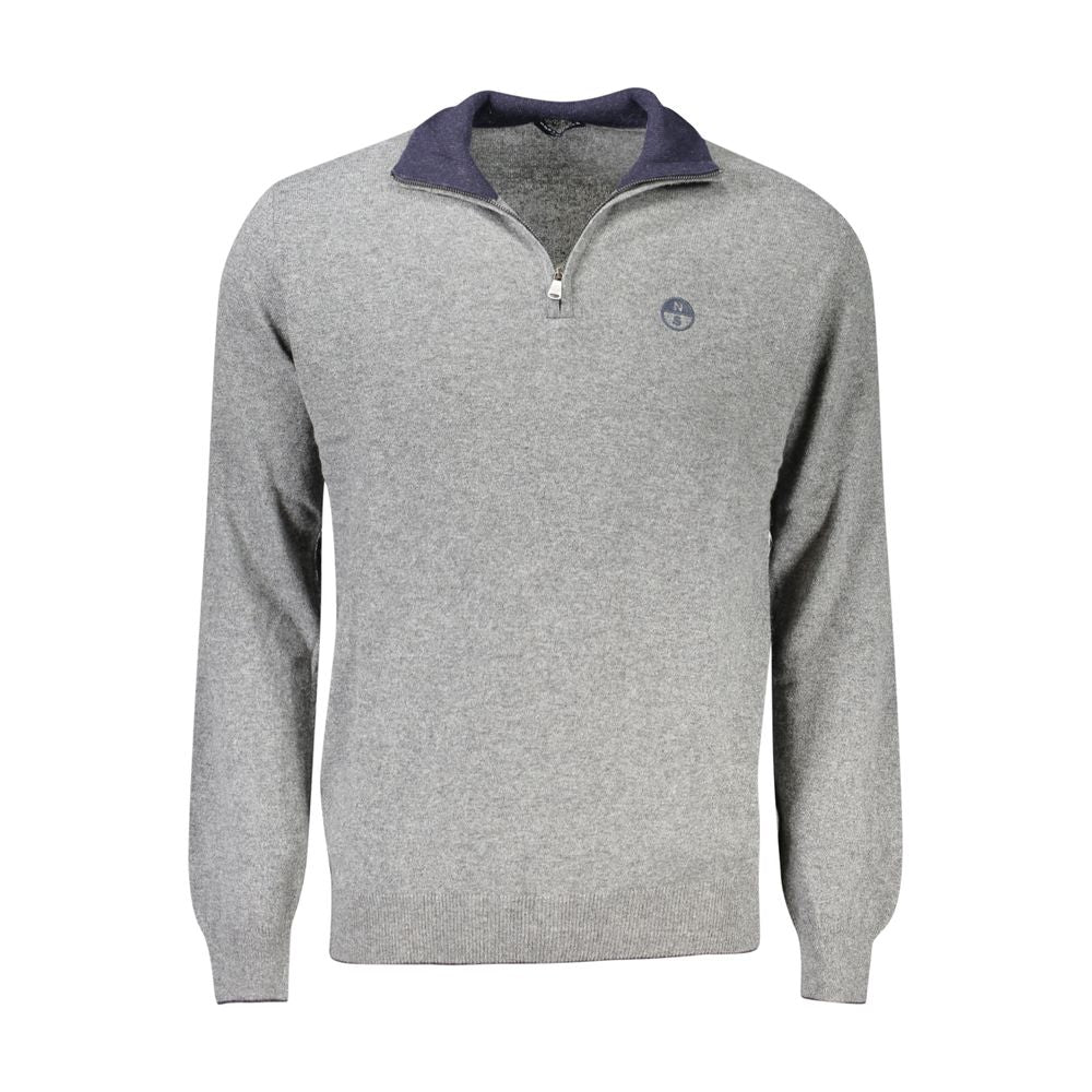 North Sails Gray Wool Men Sweater North Sails