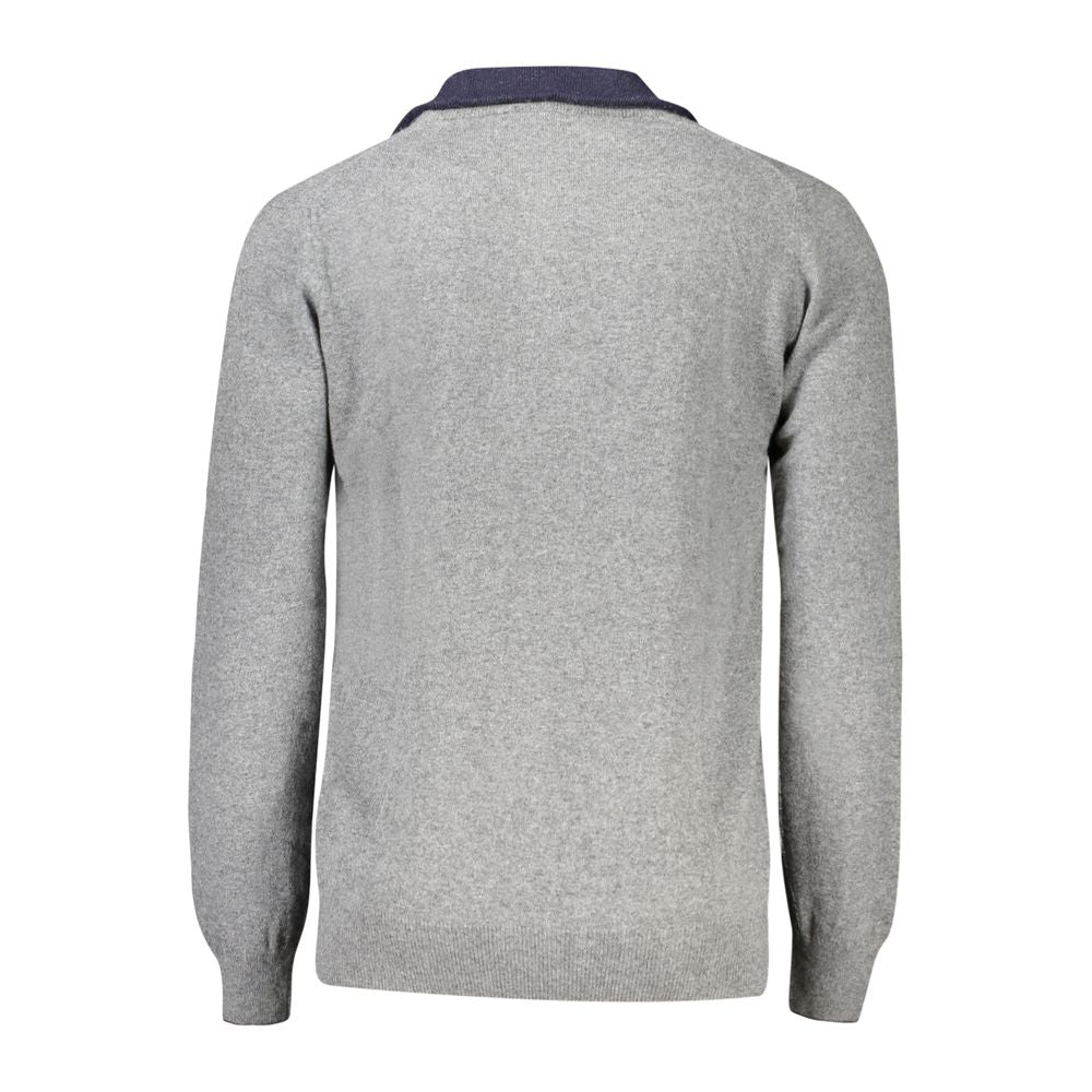 North Sails Gray Wool Men Sweater North Sails