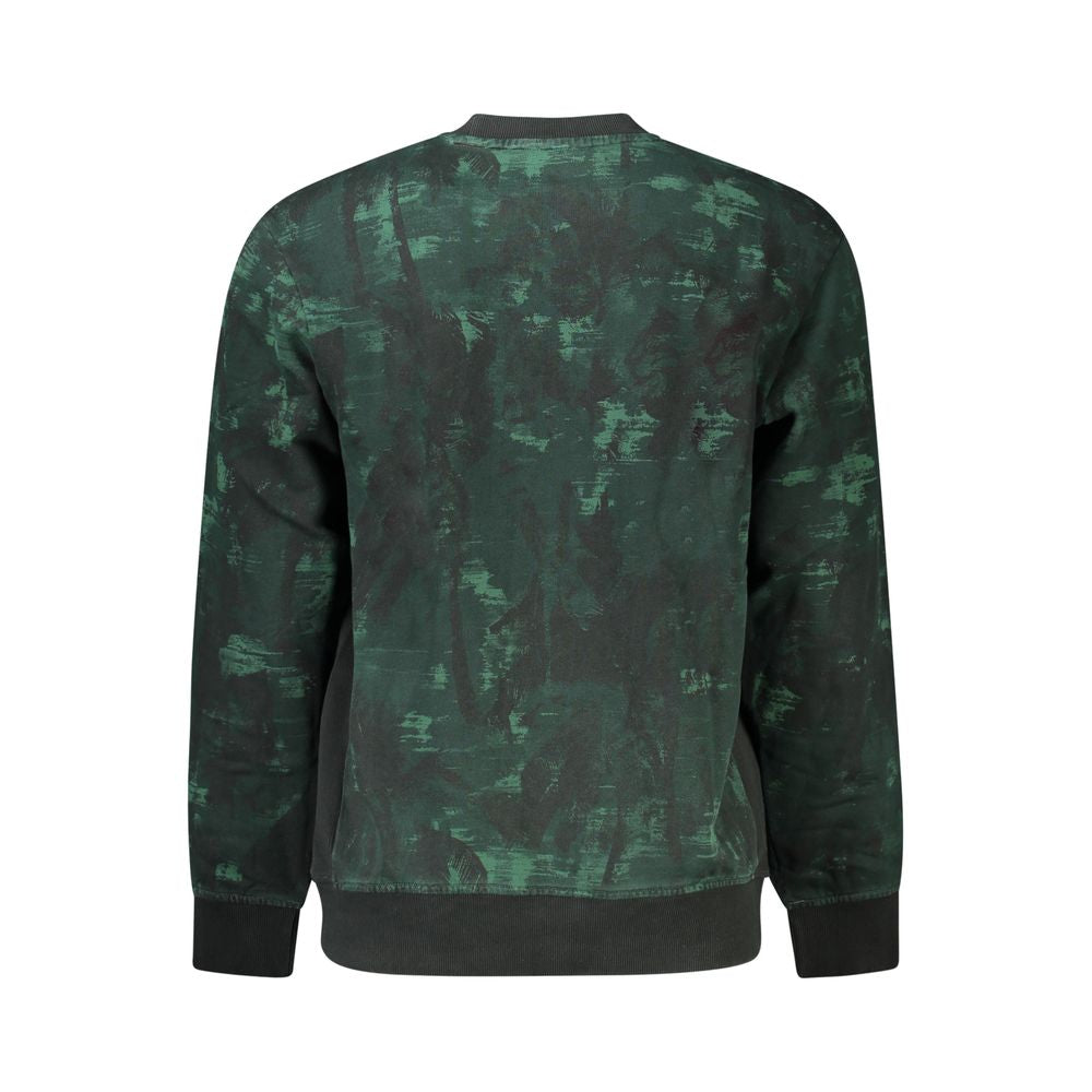 Hugo Boss Green Cotton Men Sweater Hugo Boss