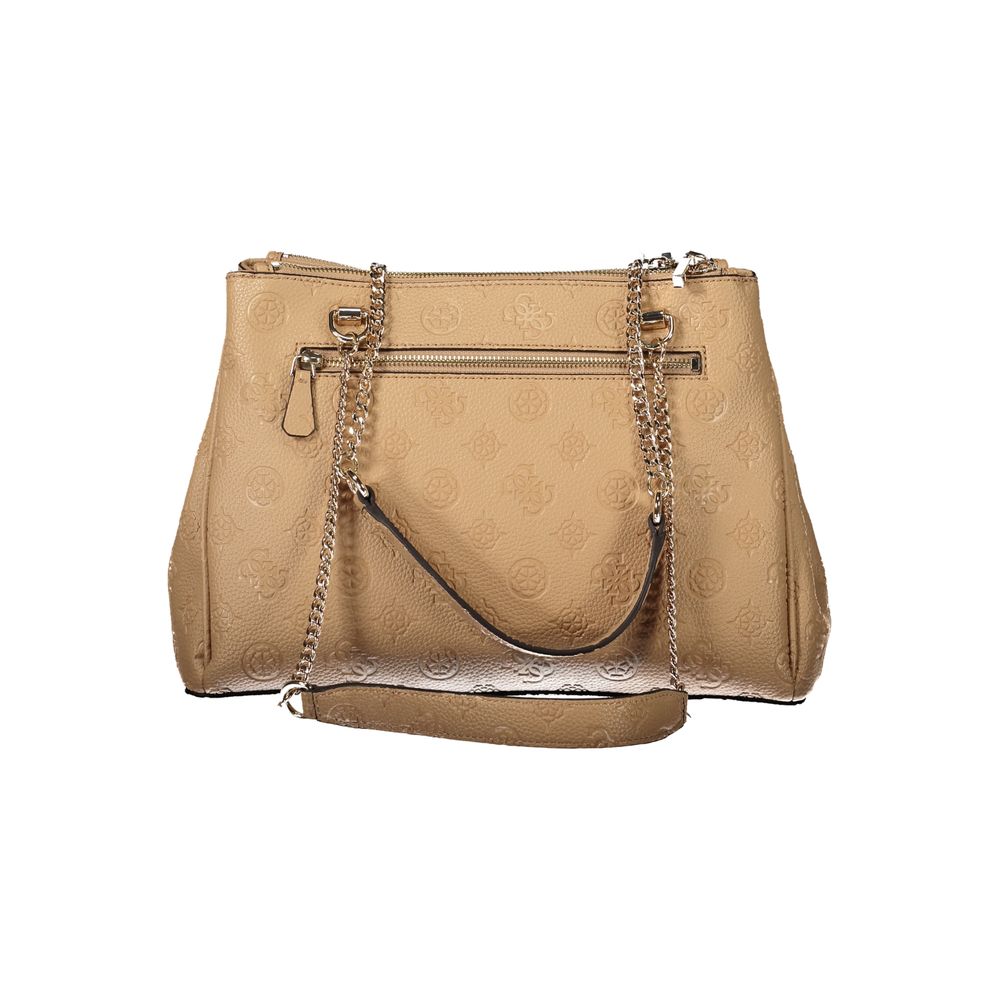 Guess Jeans Beige Polyethylene Women Handbag Guess Jeans