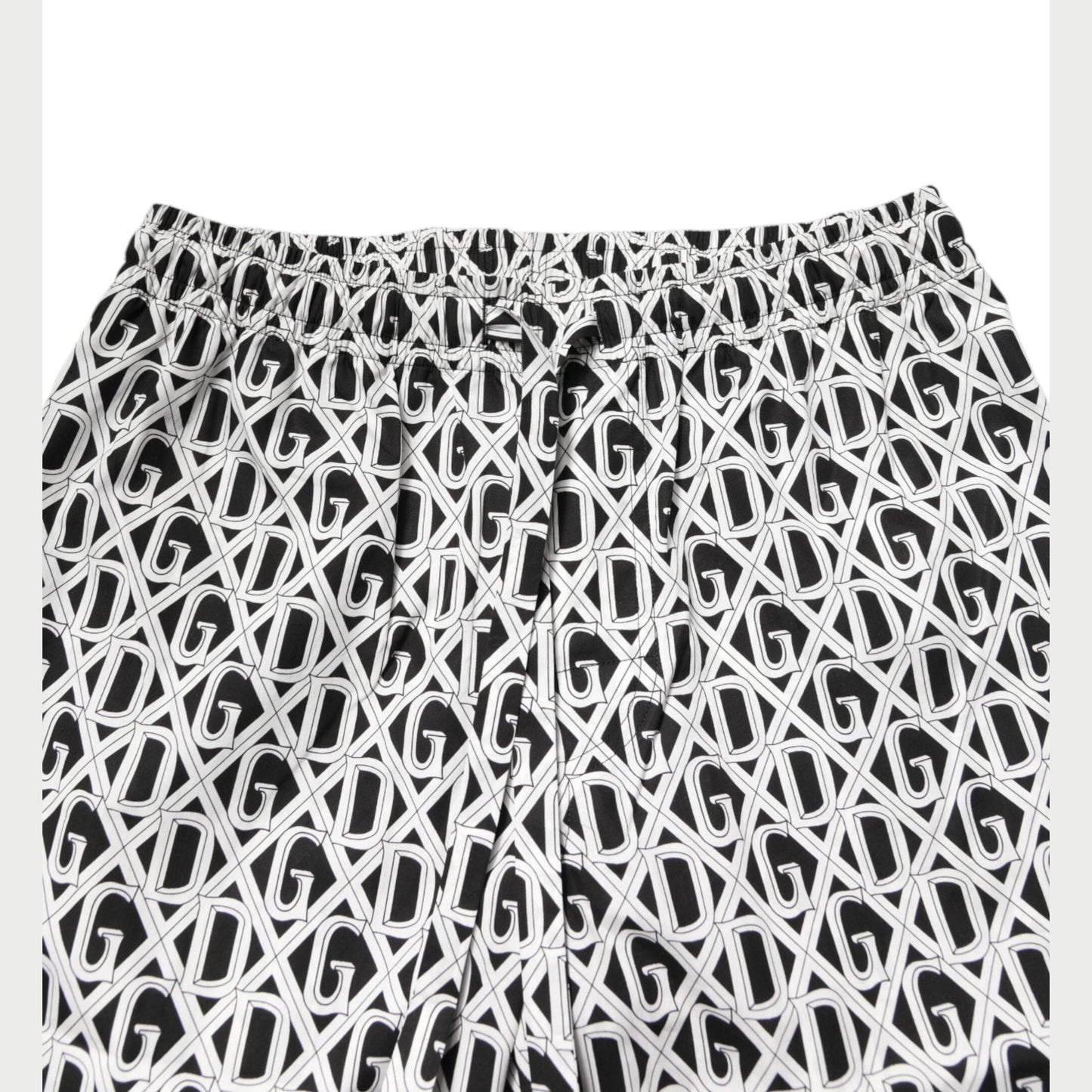 Dolce & Gabbana Black White DG Print Cotton Pajama Set Sleepwear