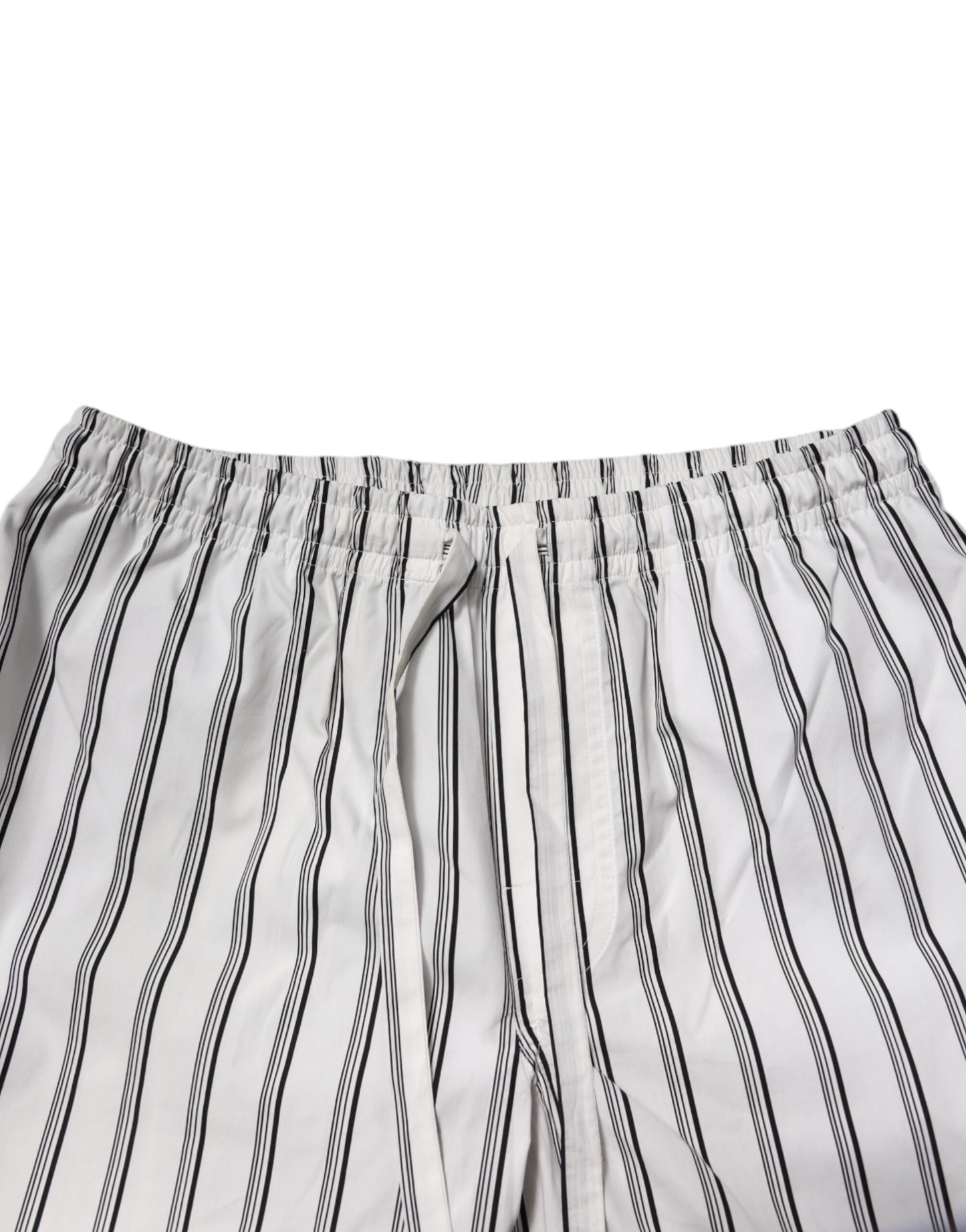 Dolce & Gabbana White Black Stripes Cotton Men Pajama Set Sleepwear Dolce & Gabbana