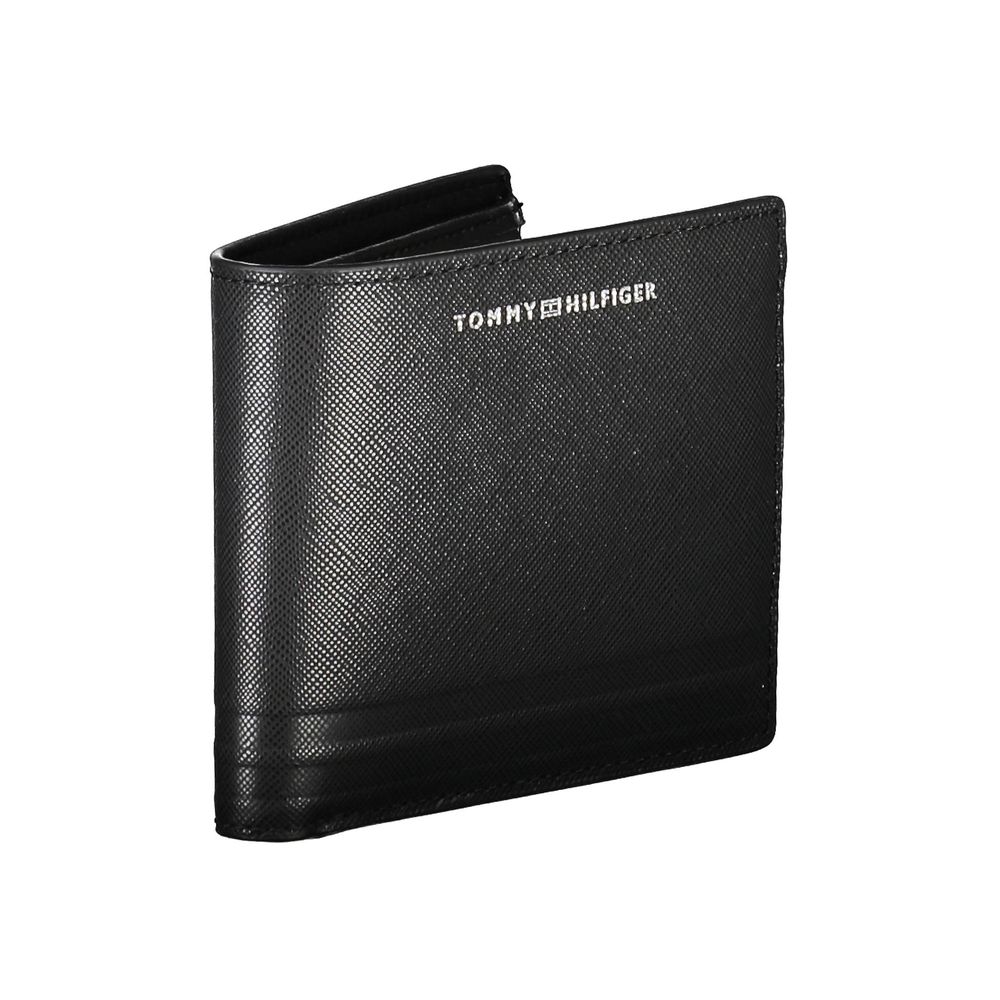 Tommy Hilfiger Black Leather Men Wallet Tommy Hilfiger