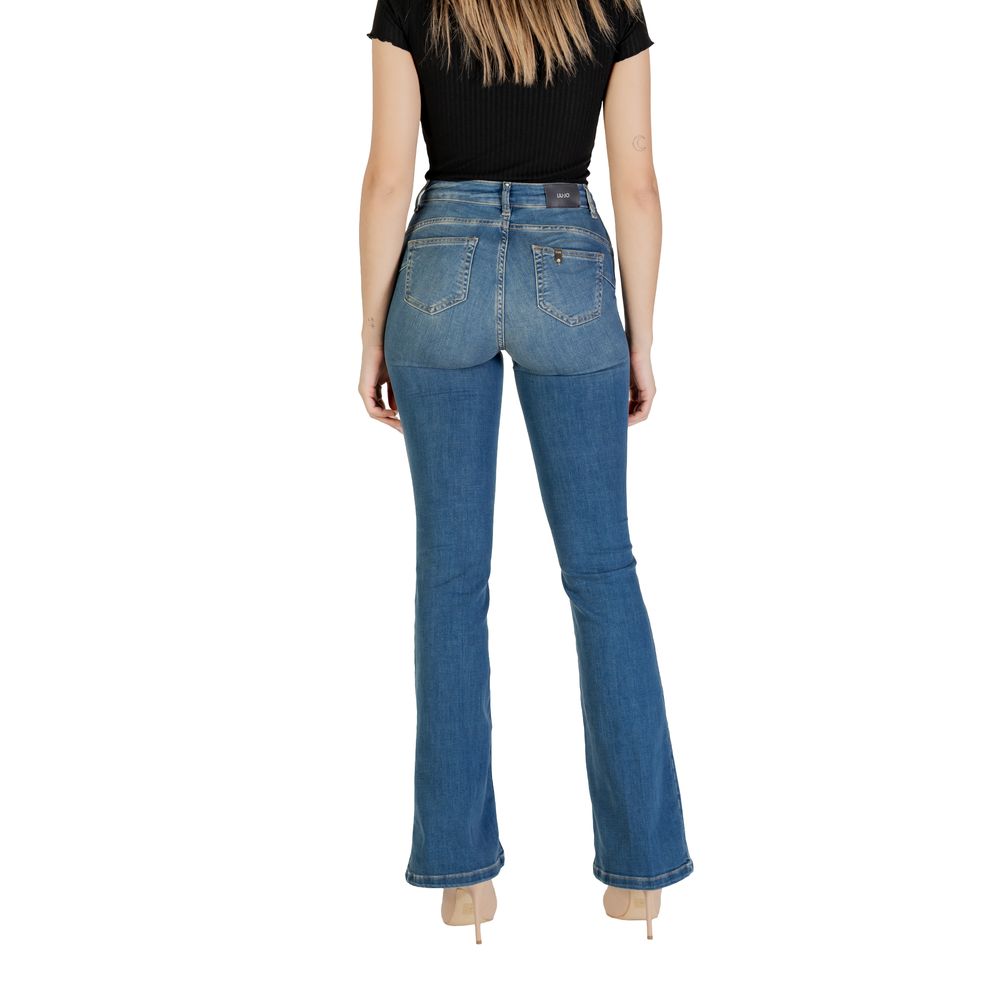 Liu Jo Blue Cotton Bootcut Jean Liu Jo