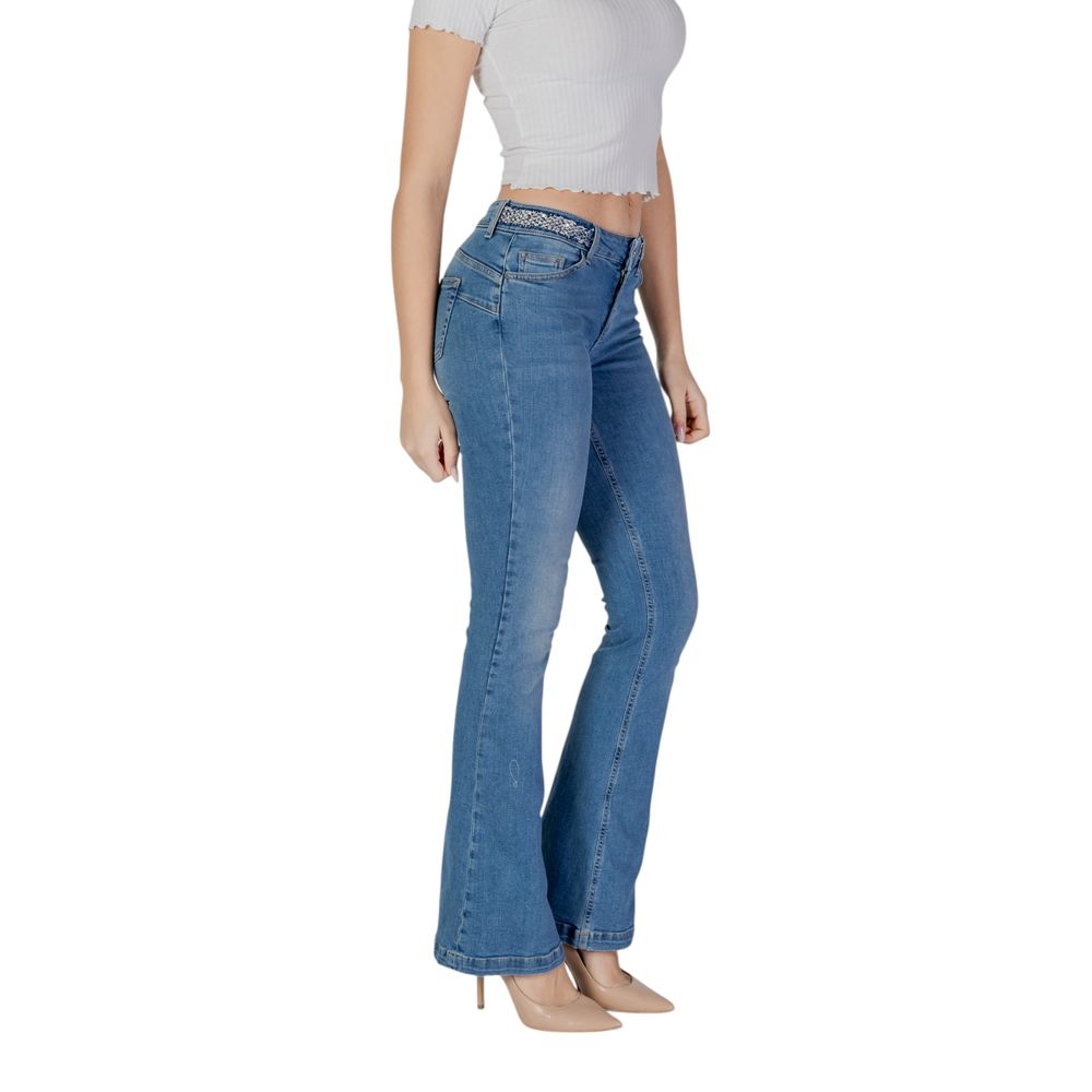Liu Jo Light Blue Cotton Bootcut Jean Liu Jo