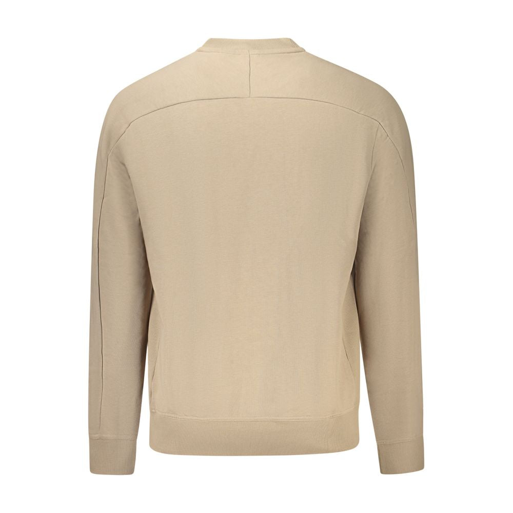 Hugo Boss Beige Cotton Men Sweater Hugo Boss