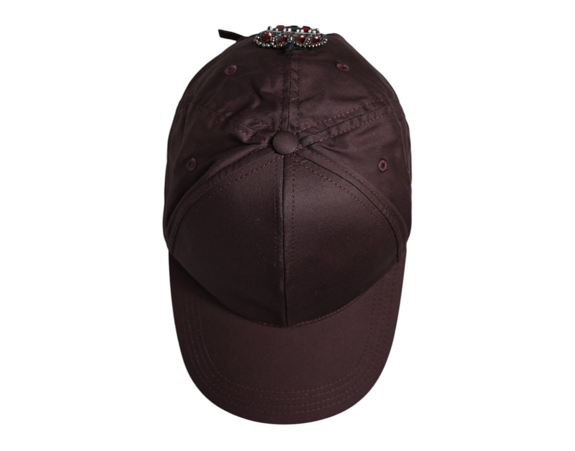 Dolce & Gabbana Brown Cotton DG Crown 6 Panels Baseball Cap Dolce & Gabbana