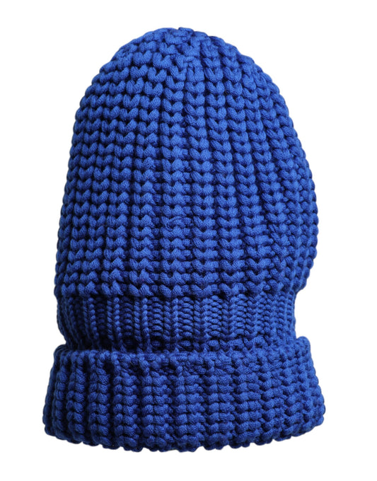 Dolce & Gabbana Blue Wool Knitted Winter Beanie Hat Dolce & Gabbana
