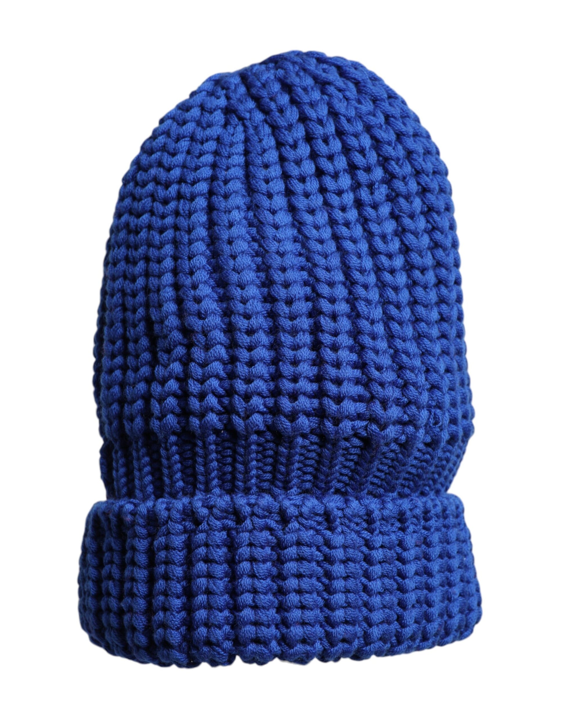Dolce & Gabbana Blue Wool Knitted Winter Beanie Hat Dolce & Gabbana