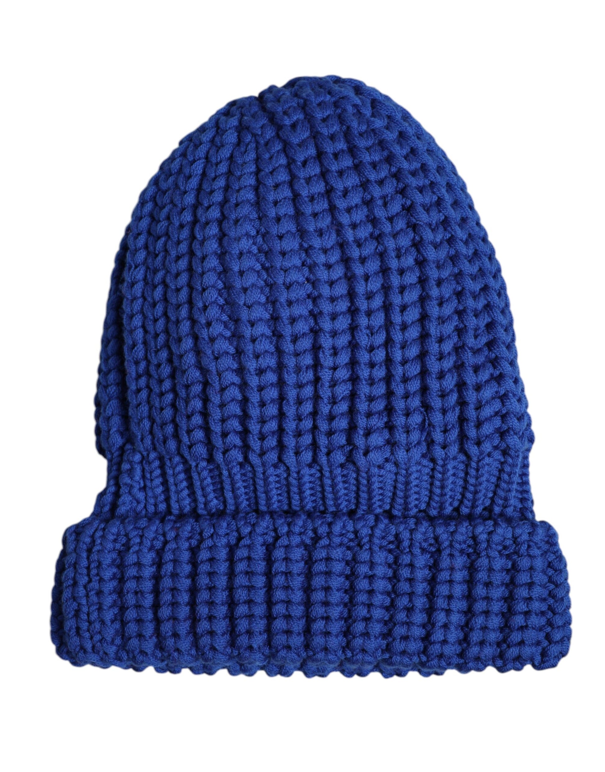 Dolce & Gabbana Blue Wool Knitted Winter Beanie Hat Dolce & Gabbana