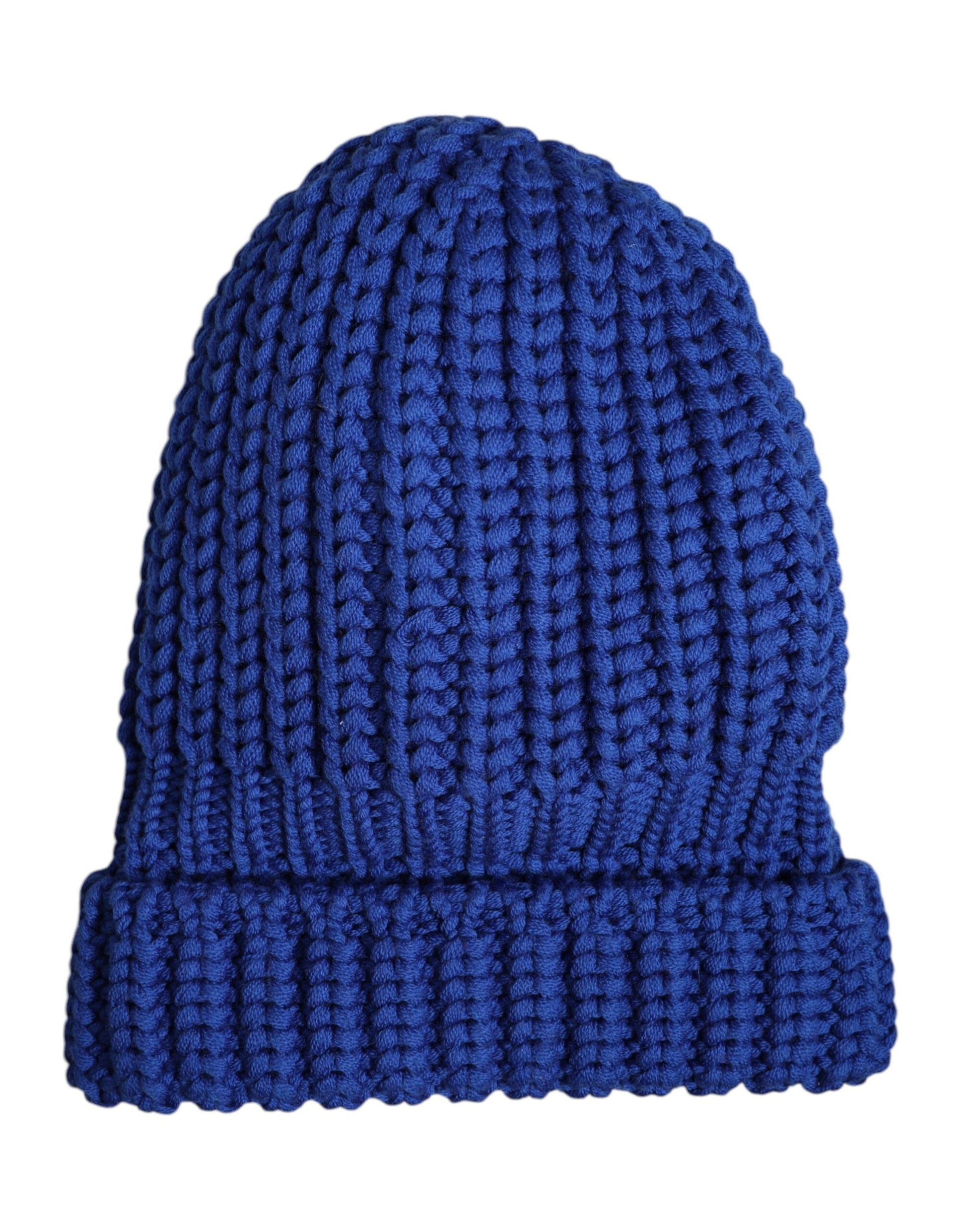 Dolce & Gabbana Blue Wool Knitted Winter Beanie Hat Dolce & Gabbana