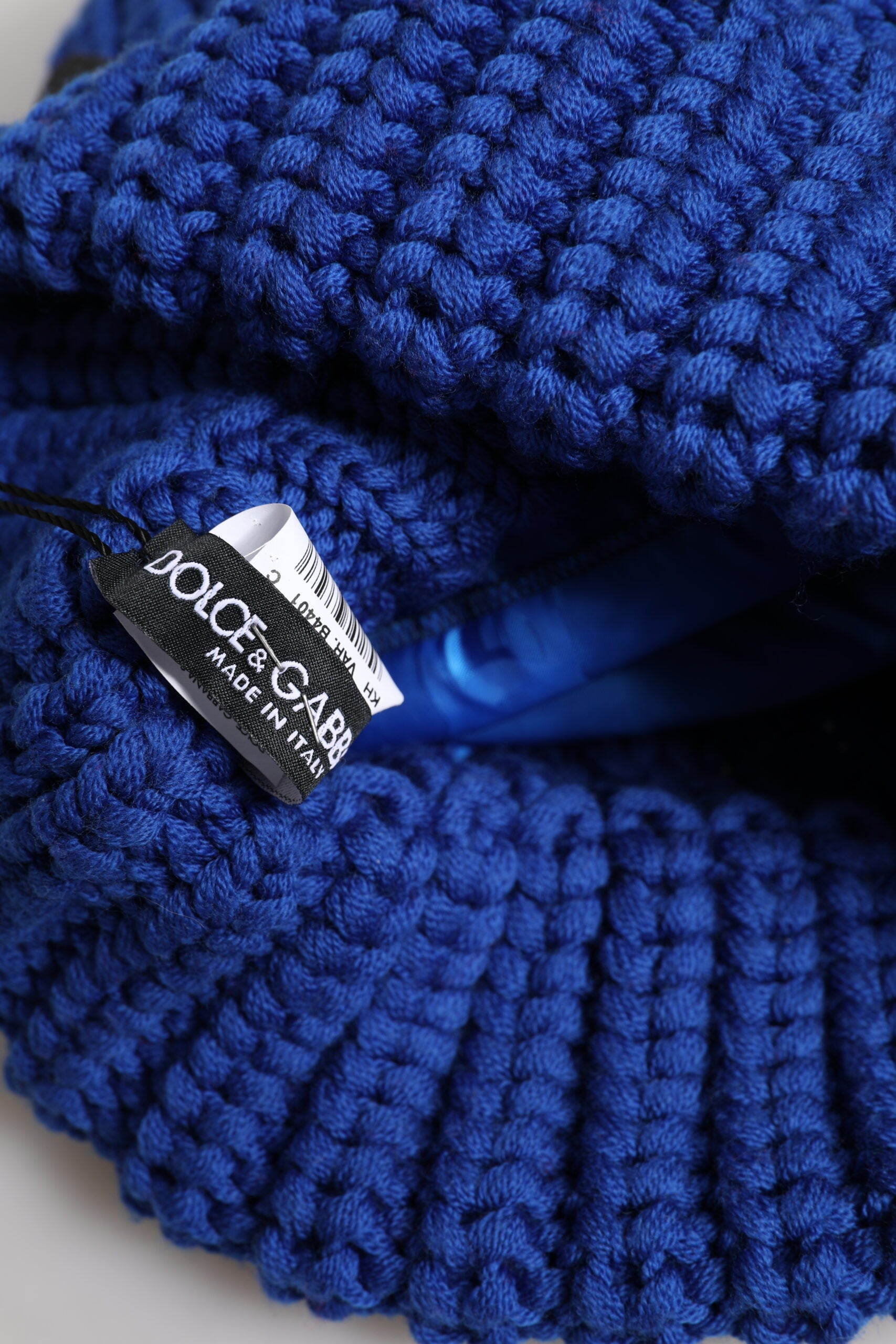 Dolce & Gabbana Blue Wool Knitted Winter Beanie Hat Dolce & Gabbana