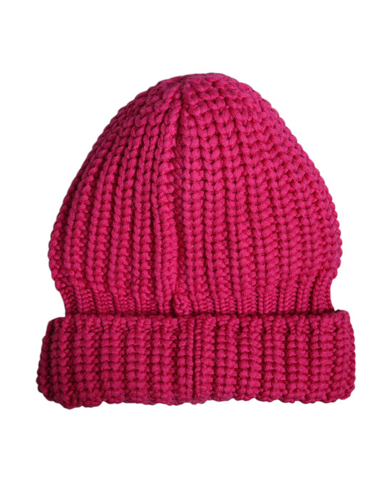 Dolce & Gabbana Pink Solid Wool Knitted Winter Beanie Hat Dolce & Gabbana