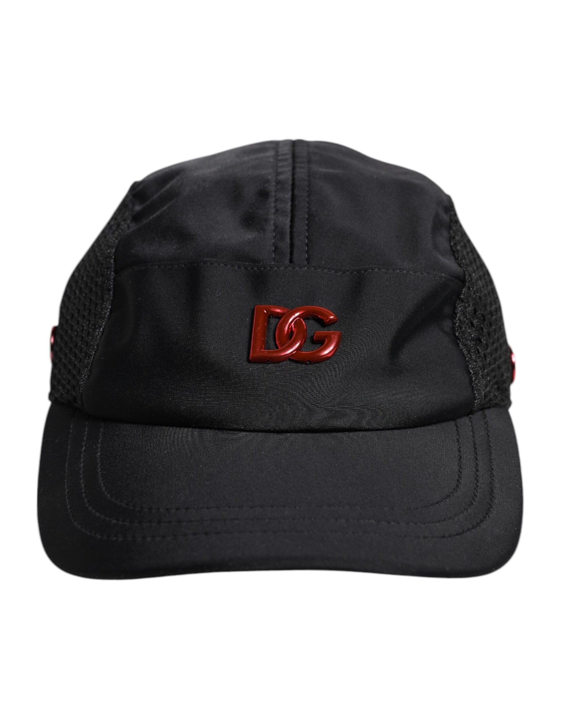 Dolce & Gabbana Black Nylon Logo 6 Panels Baseball Cap Dolce & Gabbana