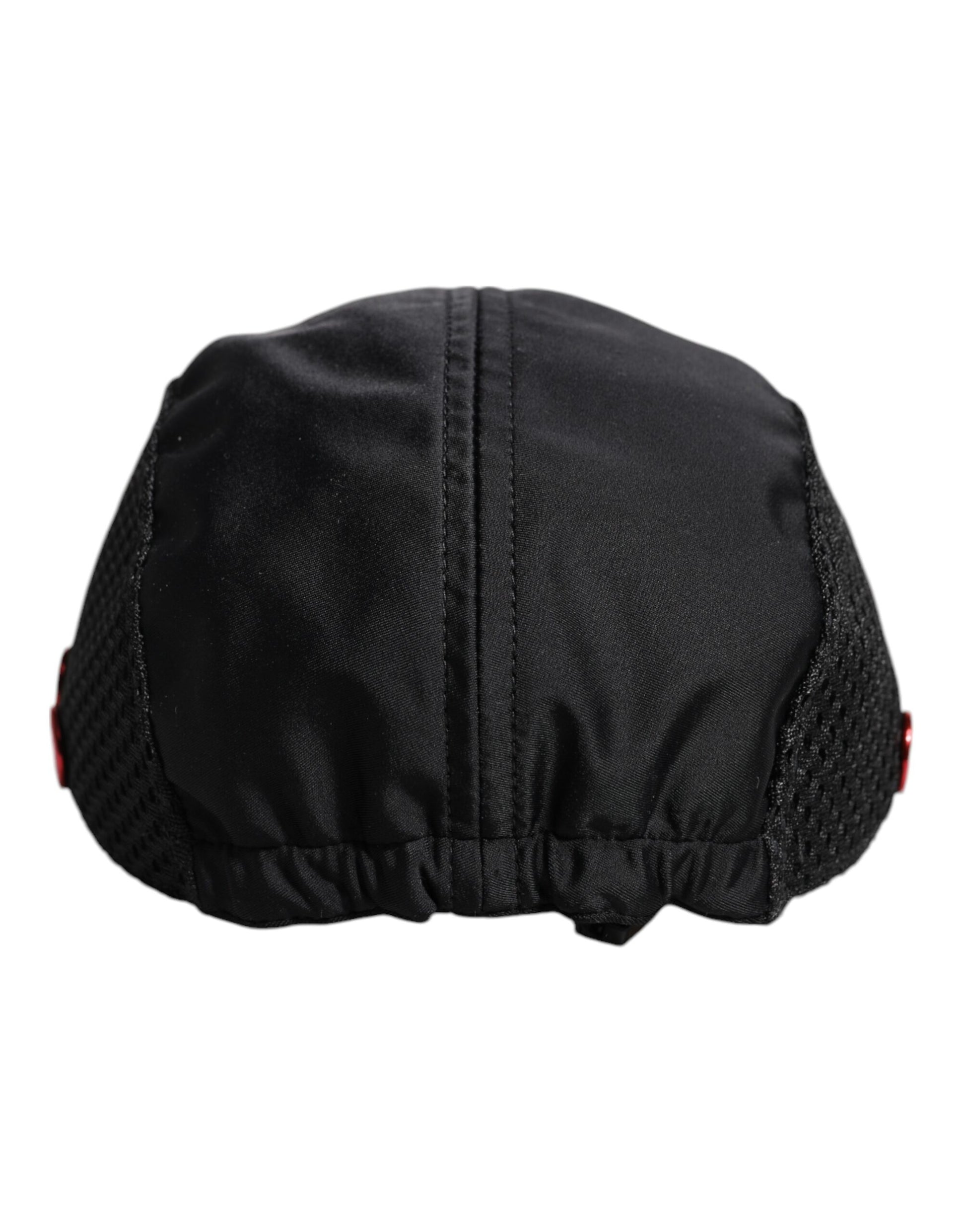 Dolce & Gabbana Black Nylon Logo 6 Panels Baseball Cap Dolce & Gabbana