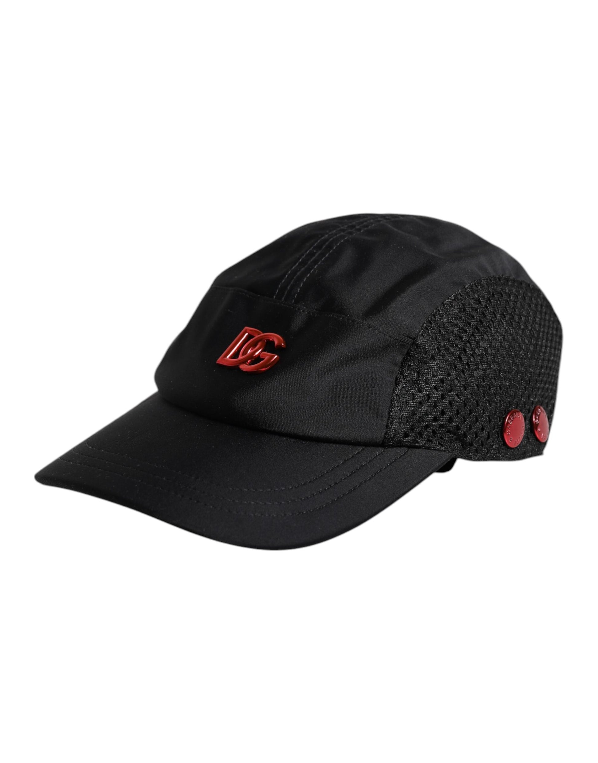Dolce & Gabbana Black Nylon DG Logo 6 Panels Baseball Cap Dolce & Gabbana
